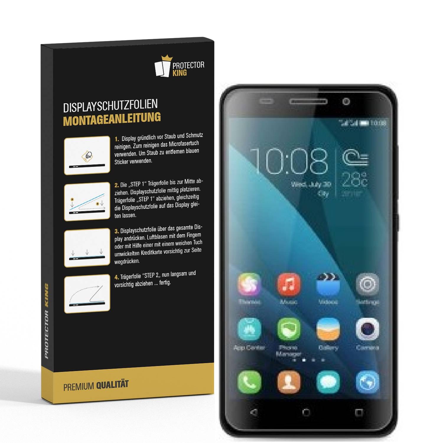 4x Displayschutzfolie für Huawei Honor 4X Displayfolie Schutzfolie HD ULTRA KLAR