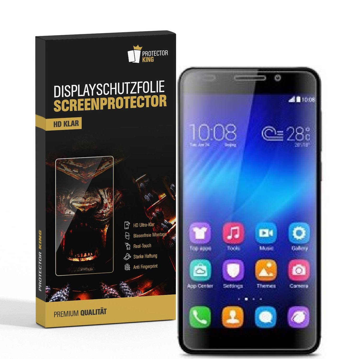 6x Displayschutzfolie für Huawei Honor 6 Displayfolie Schutzfolie HD ULTRA KLAR