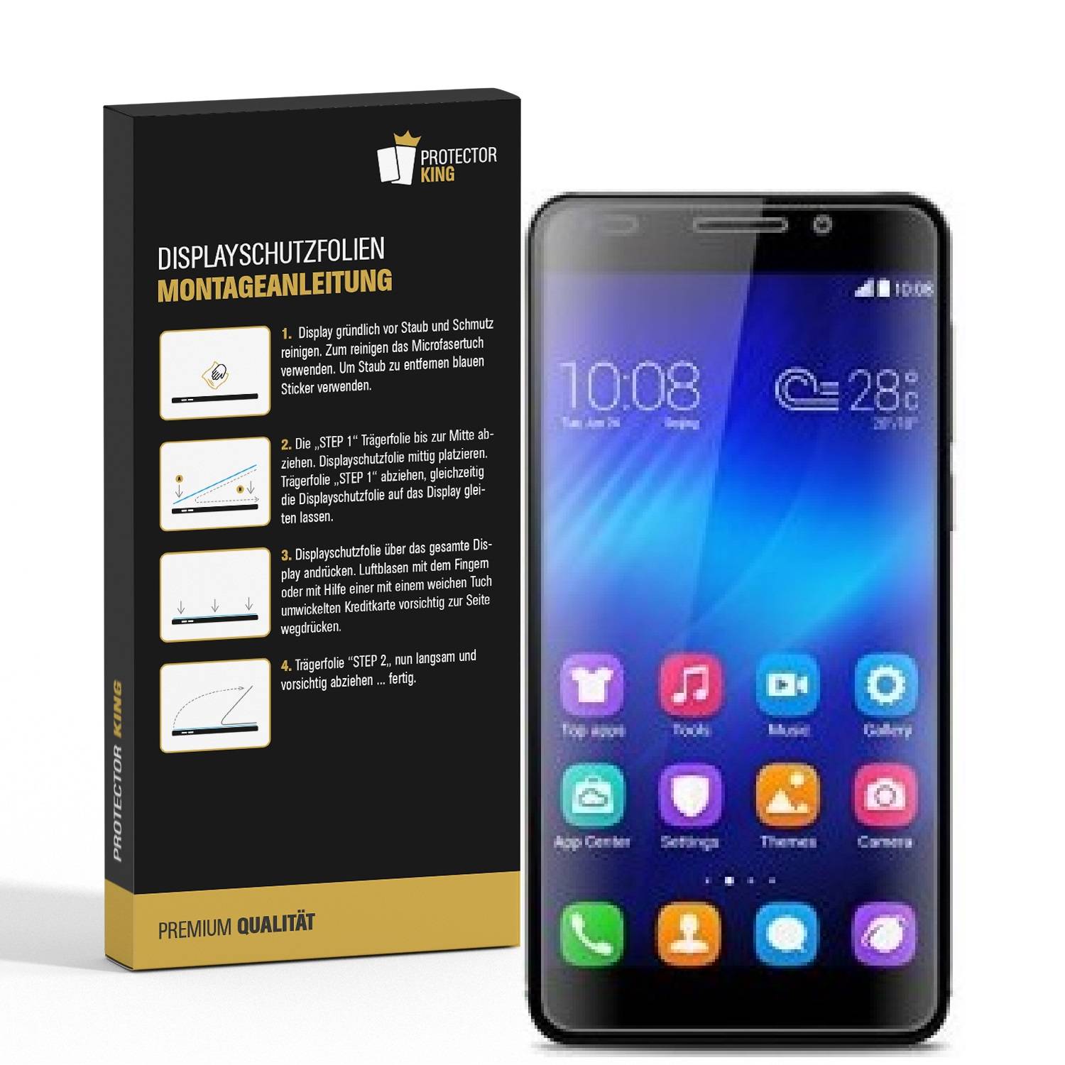 6x Displayschutzfolie für Huawei Honor 6 ANTI-REFLEX Displayfolie MATT