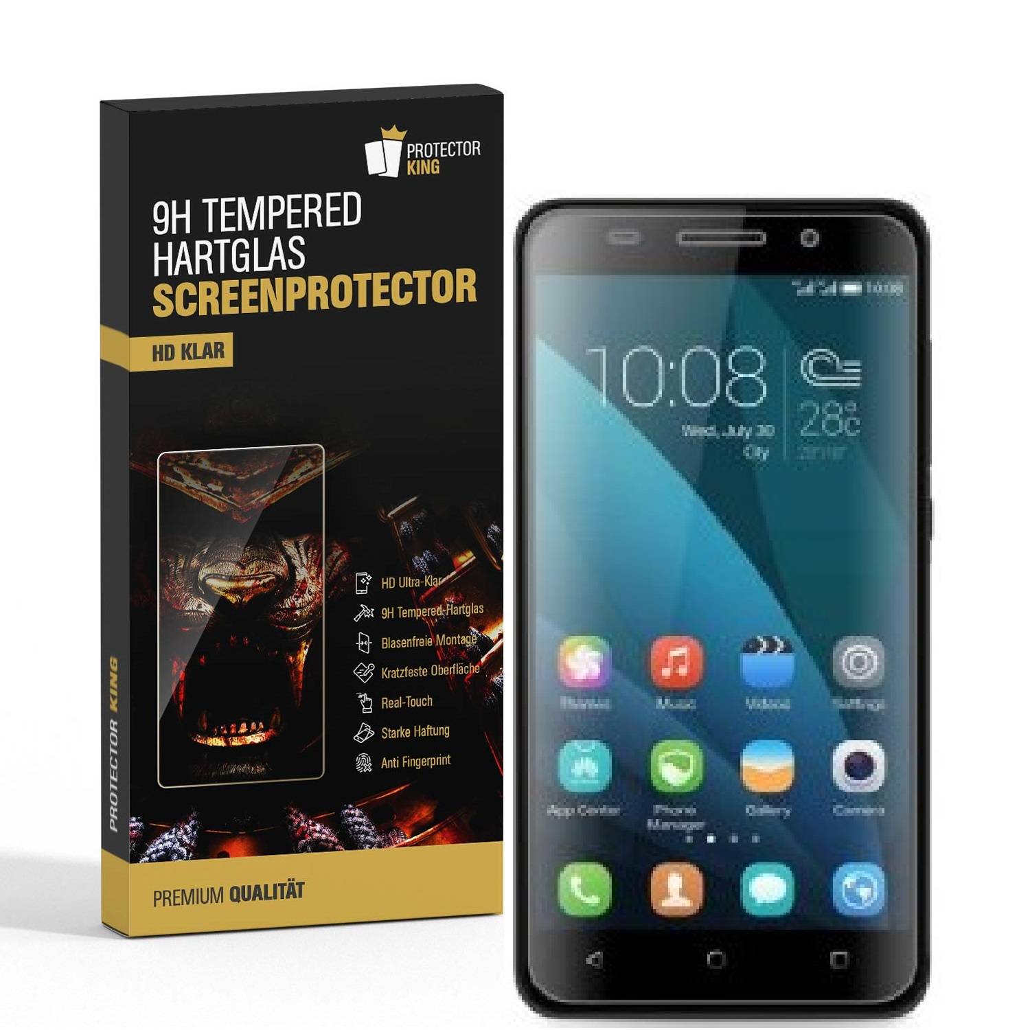 1x 9H Hartglasfolie für Huawei Honor 4X Panzerfolie Displayschutzfolie HD KLAR Panzerglas Schutzfolie