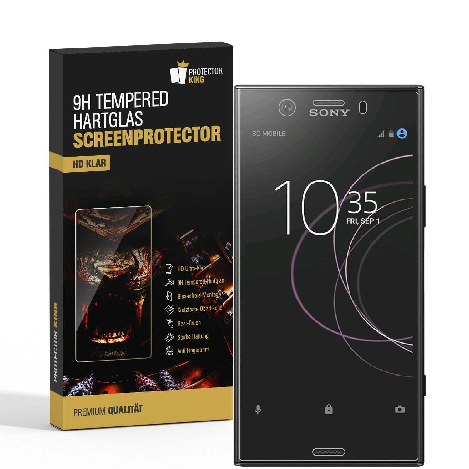 1x 9H Hartglas für Sony Xperia XZ1 Panzerfolie Displayschutz Schutzglas HD KLAR Panzerglas Schutzfolie