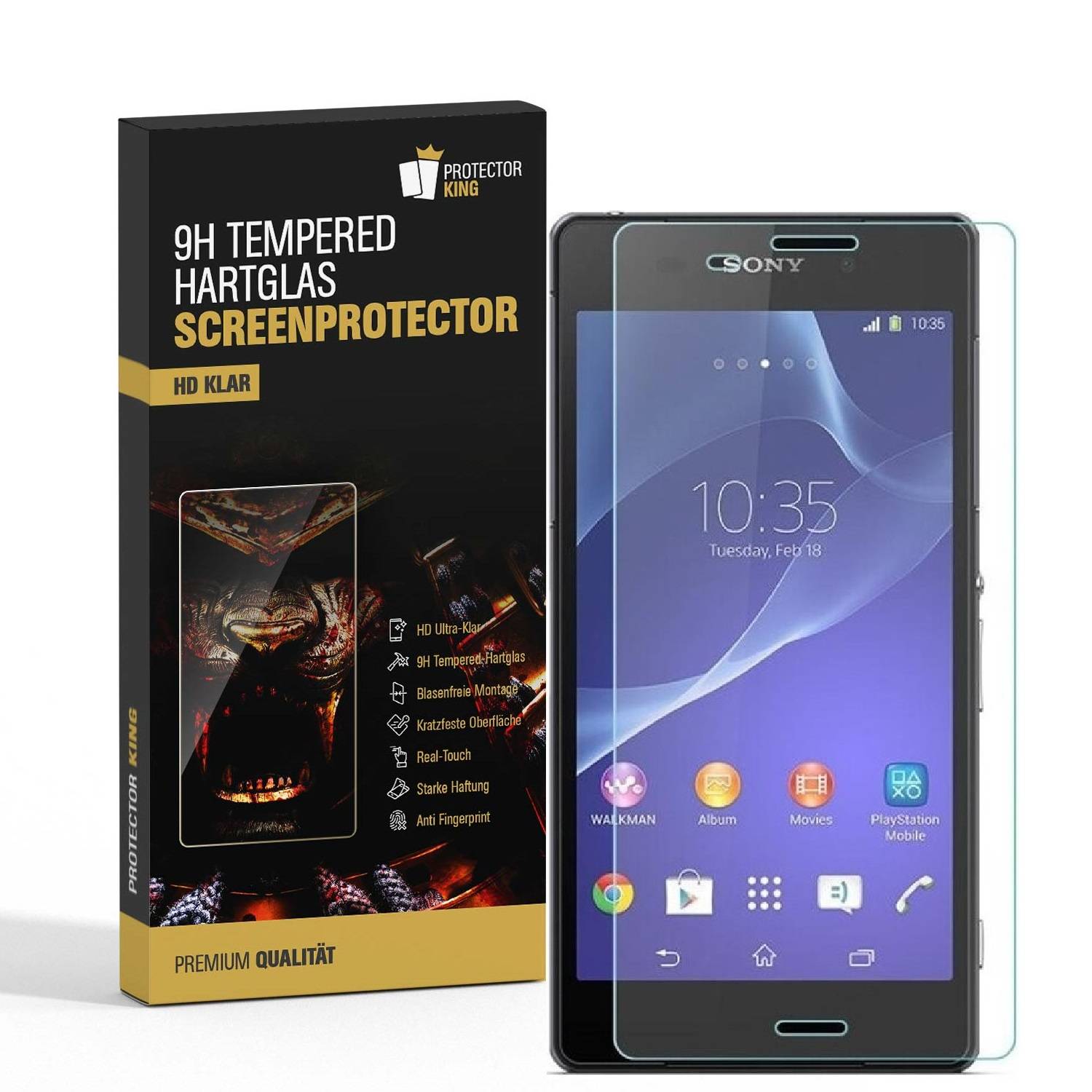 3x 9H Hartglas für Sony Xperia Z4 Panzerfolie Displayschutz Schutzglas HD KLAR Panzerglas Schutzfolie Displayglas Glasfolie