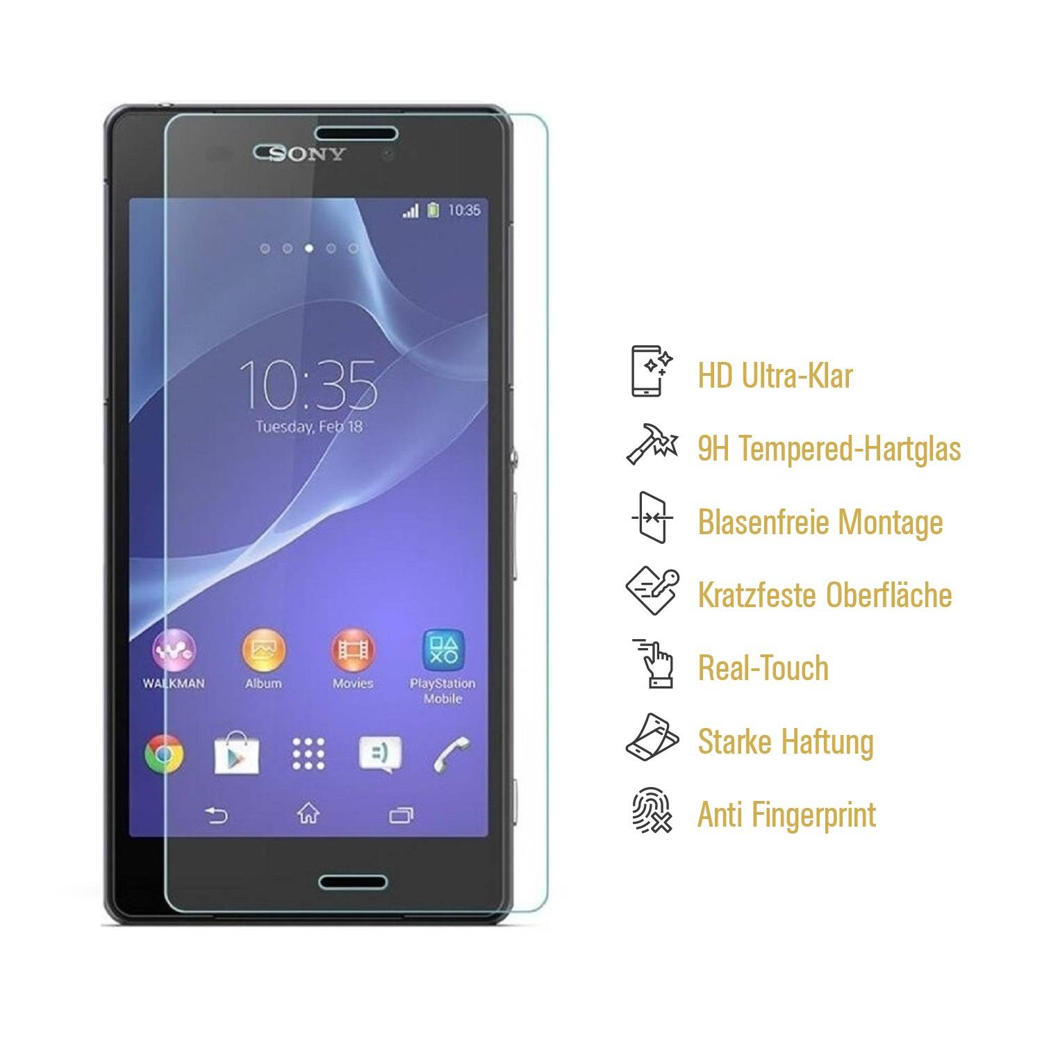 3x 9H Hartglas für Sony Xperia Z4 Panzerfolie Displayschutz Schutzglas HD KLAR Panzerglas Schutzfolie Displayglas Glasfolie