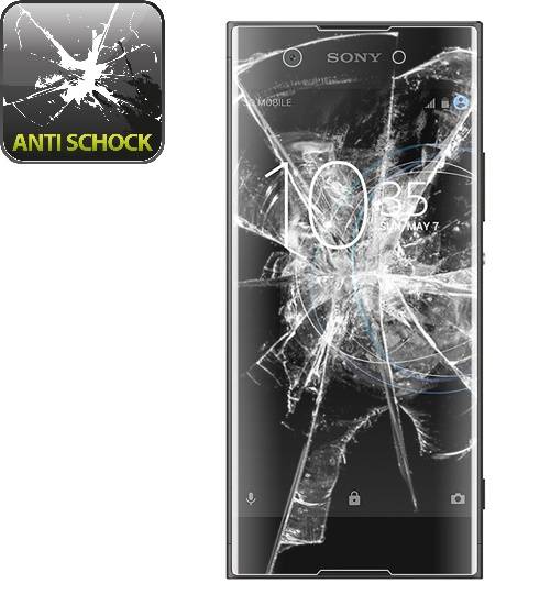 6x Panzerfolie für Sony Xperia XA1 Plus ANTI-SCHOCK Displayfolie HD Ultra KLAR