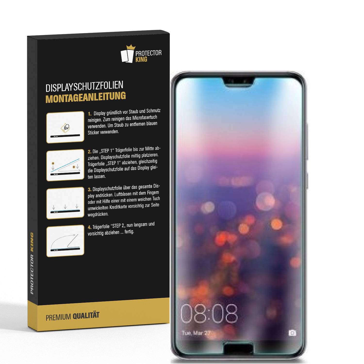 3x Displayschutzfolie für Huawei Honor 10 Displayfolie Schutzfolie HD ULTRA KLAR