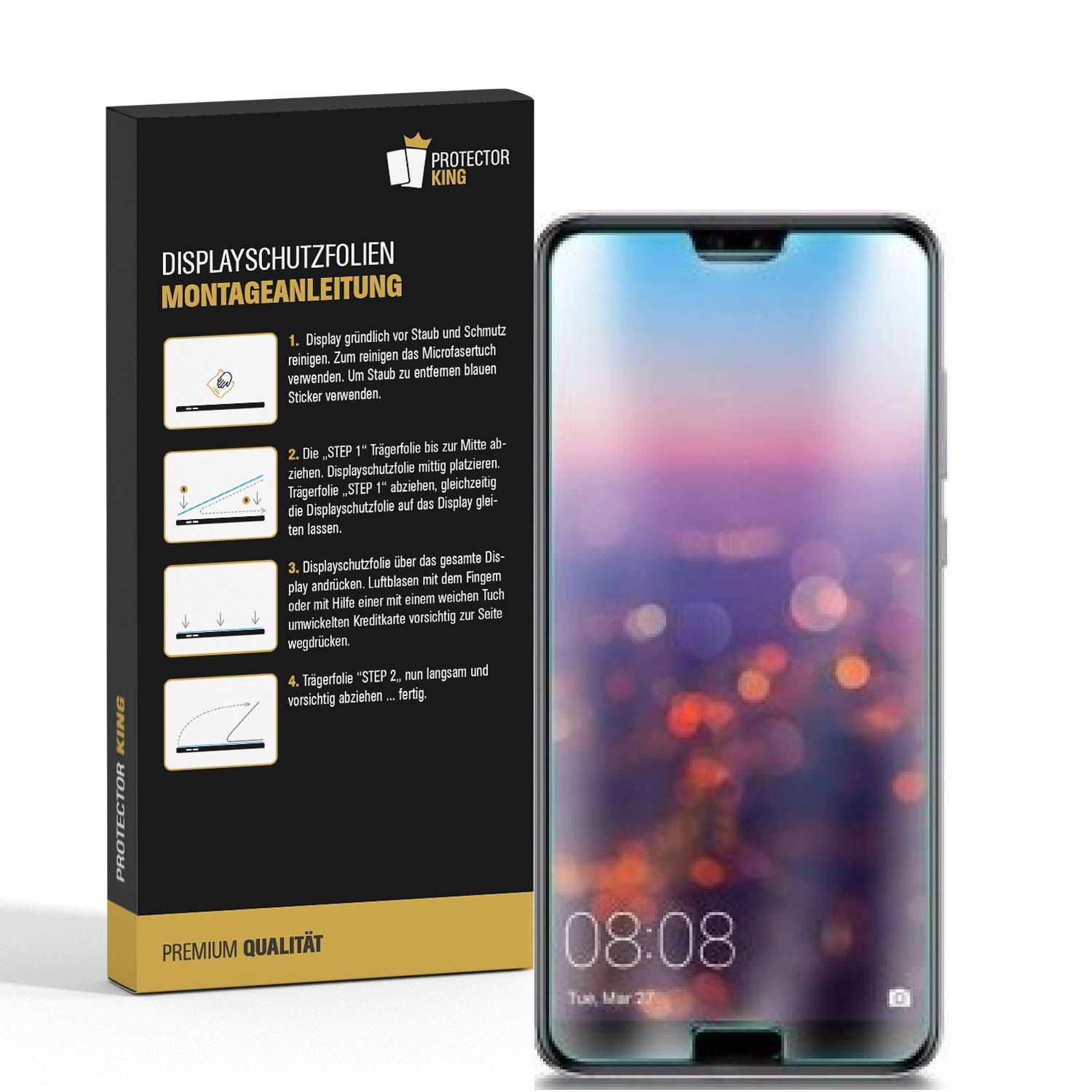 2x Panzerfolie für Huawei Honor 10 ANTI-SCHOCK Displayschutzfolie Folie MATT