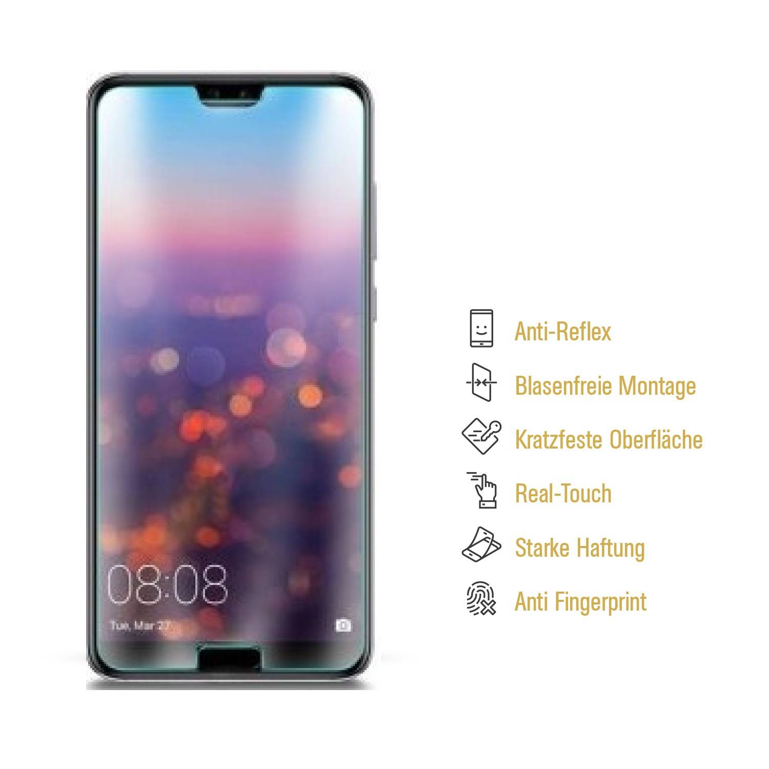 6x Panzerfolie für Huawei Honor 10 ANTI-SCHOCK Displayschutzfolie Folie MATT