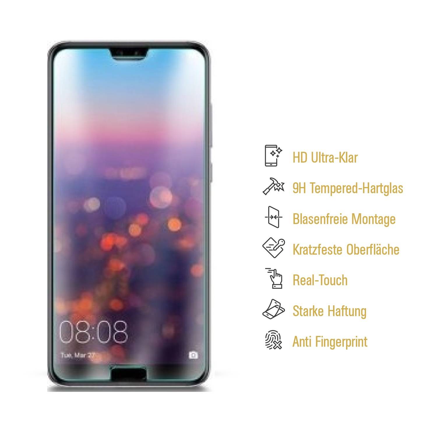 4x 9H Hartglas für Huawei Honor 10 Panzerfolie Displayschutz Schutzglas HD KLAR Panzerglas Schutzfolie
