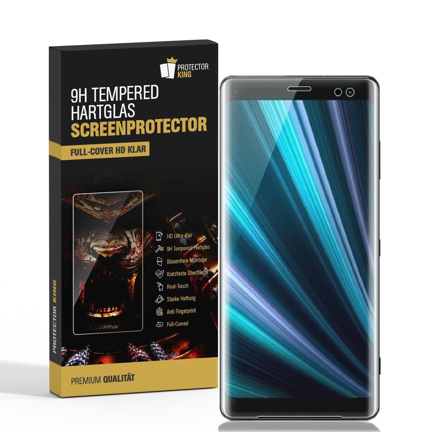 6x 9H Hartglas für Sony Xperia XZ3 FULL CURVED Panzerfolie Displayschutz HD KLAR Panzerglas Schutzglas Schutzfolie