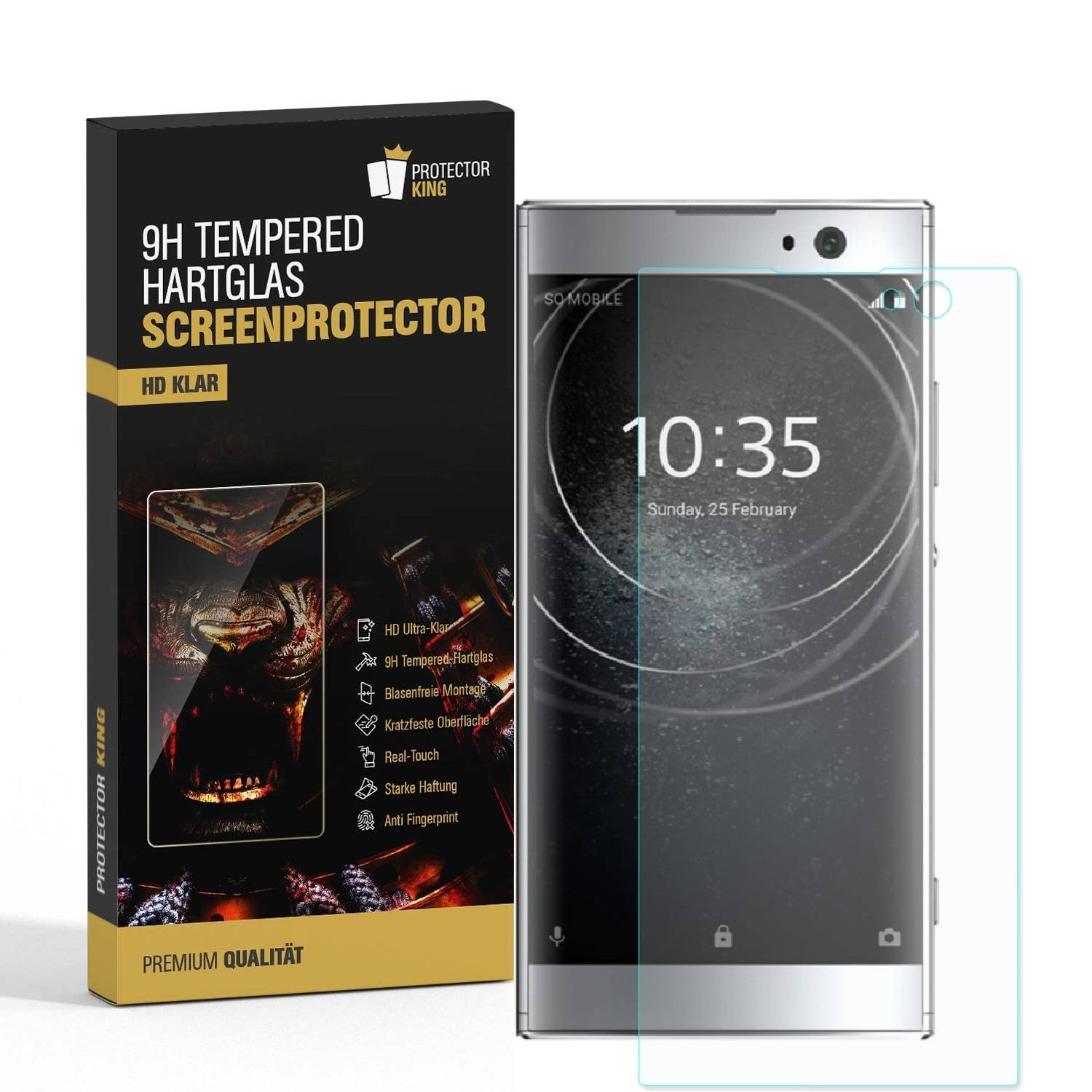 1x 9H Hartglas für Sony Xperia XA2 Panzerfolie Displayschutz Schutzglas KLAR Panzerglas Schutzfolie