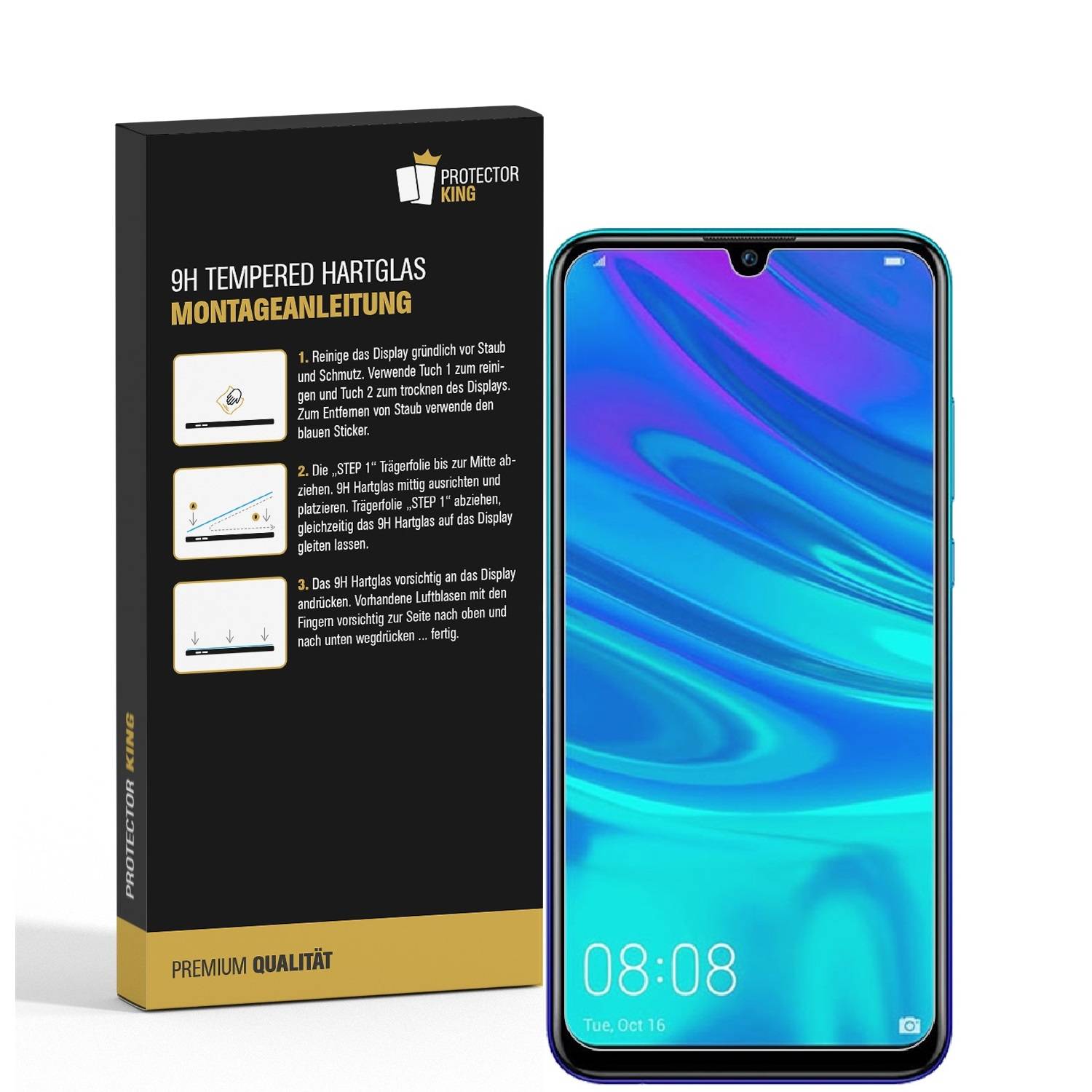 3x 9H Hartglas für Huawei Honor 10 Lite Panzerfolie Displayschutz KLAR Panzerglas Schutzfolie Schutzglas