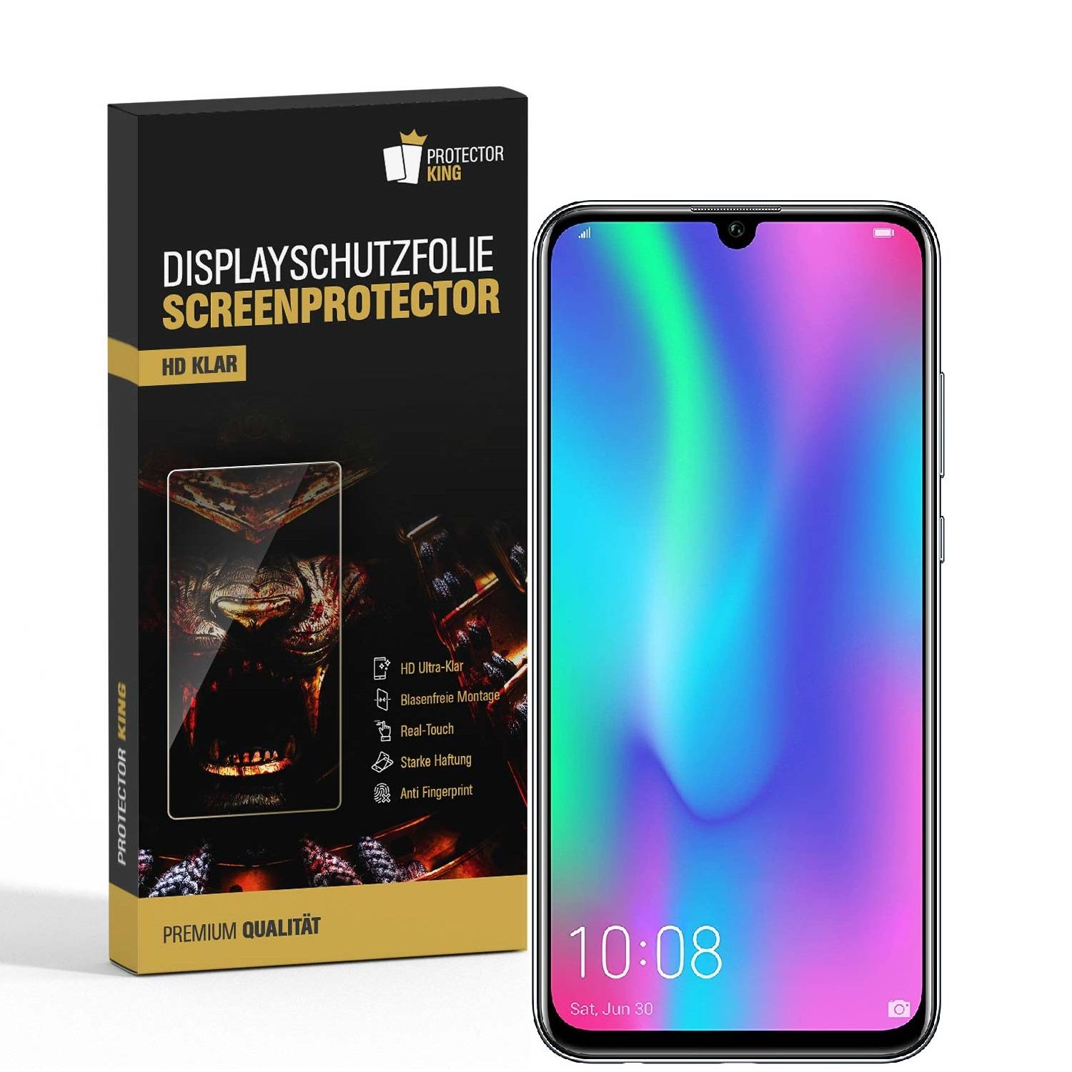 2x Displayschutzfolie für Huawei Honor 10 Lite Displayfolie Displayfolie HD KLAR