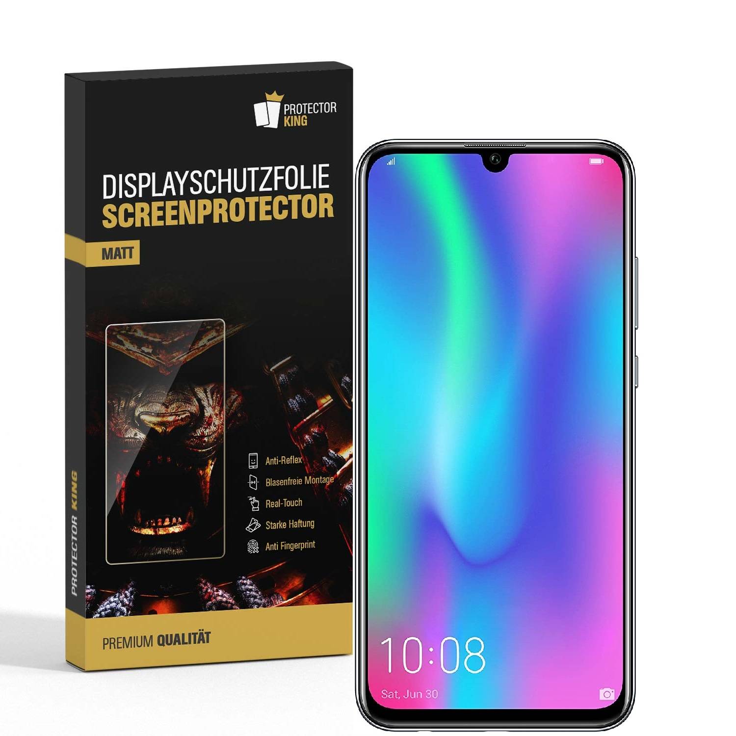 2x Displayschutzfolie für Huawei Honor 10 Lite ANTI-REFLEX Displayfolie MATT