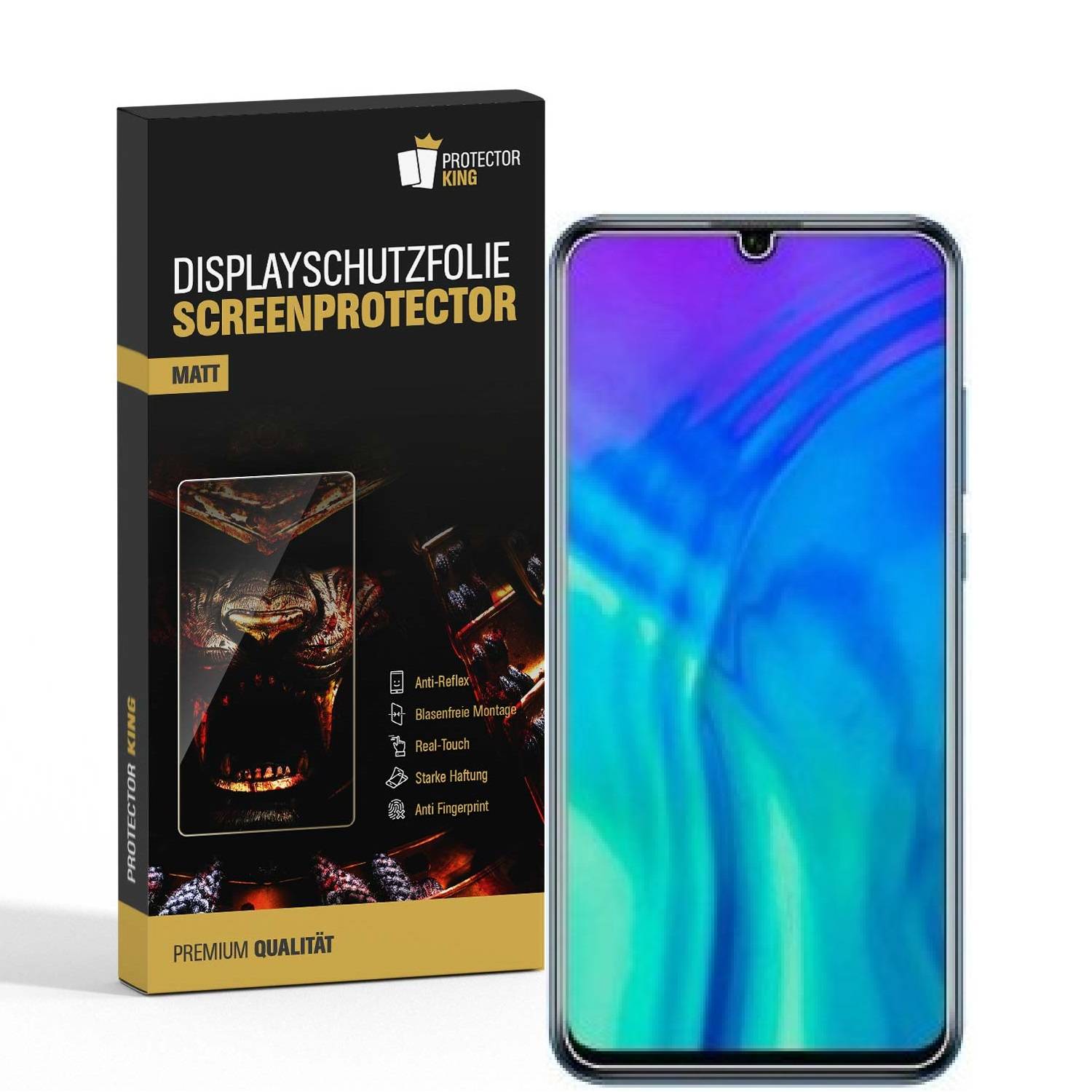 6x Displayschutzfolie für Huawei Honor 20 LiteANTI-REFLEX Displayfolie MATT