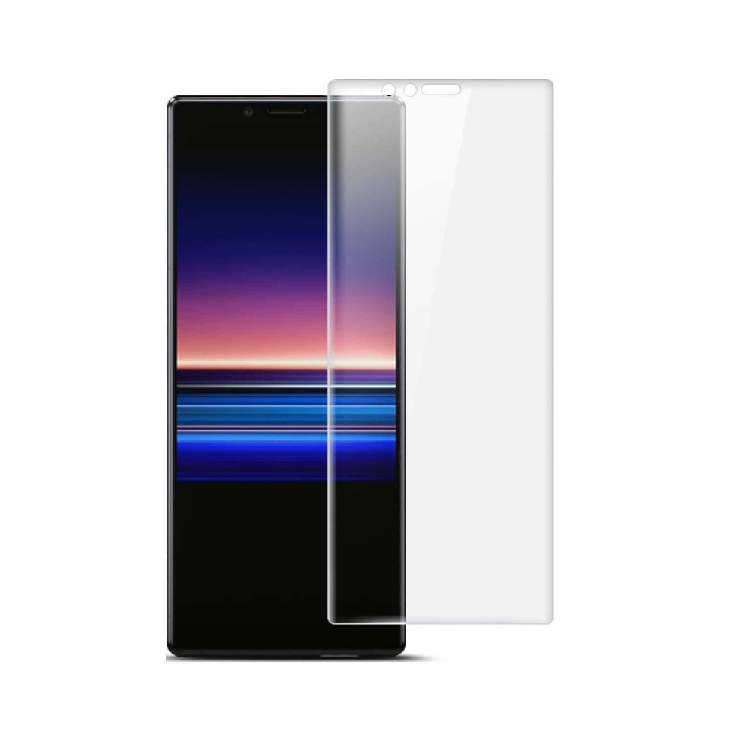 1x 9H Hartglas für Sony Xperia 1 FULL-CURVED Panzerfolie Displayschutz HD KLAR Panzerglas Schutzglas Schutzfolie