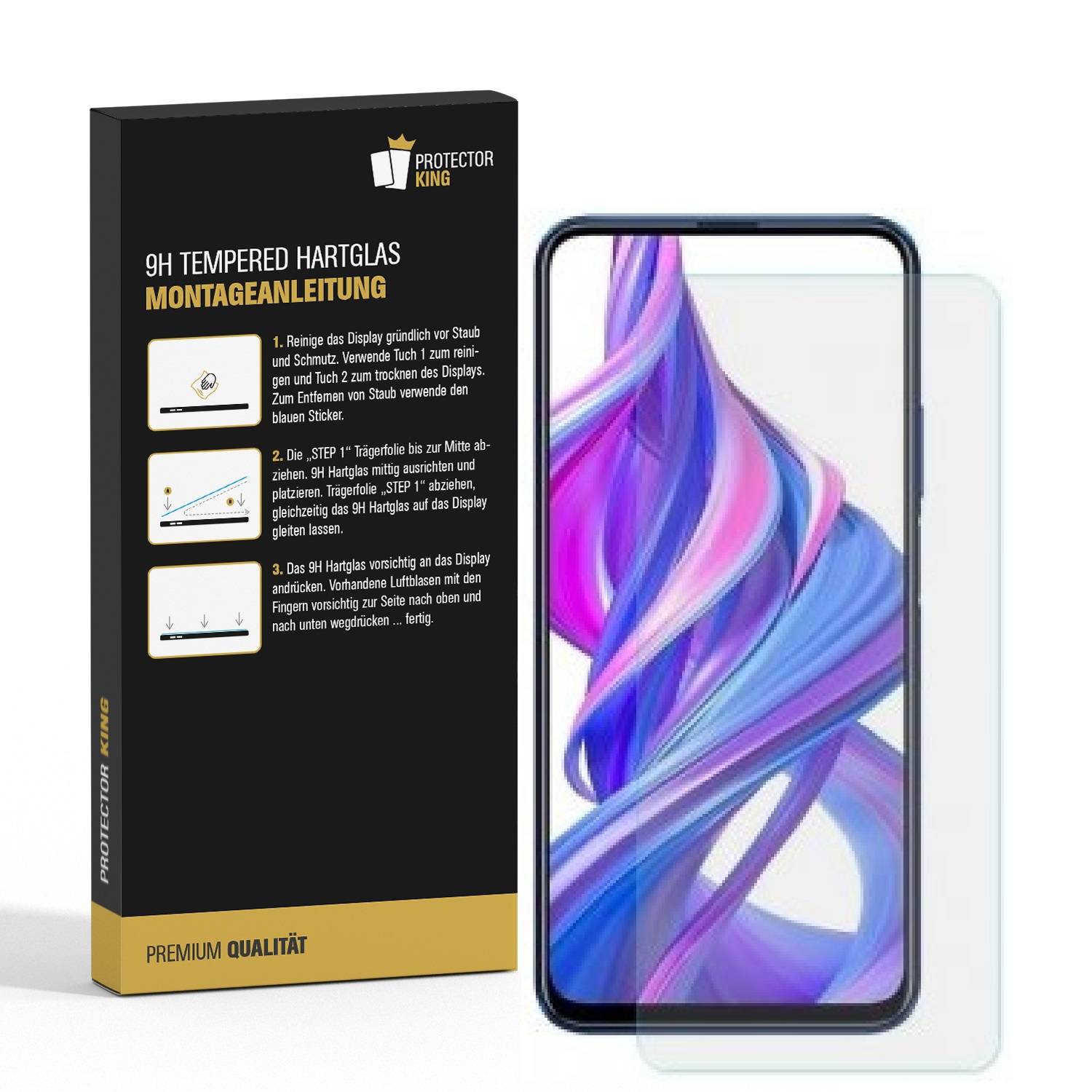 3x 9H Hartglas für Huawei Honor 9X Panzerfolie Displayschutz Schutzglas HD KLAR Panzerglas Schutzfolie