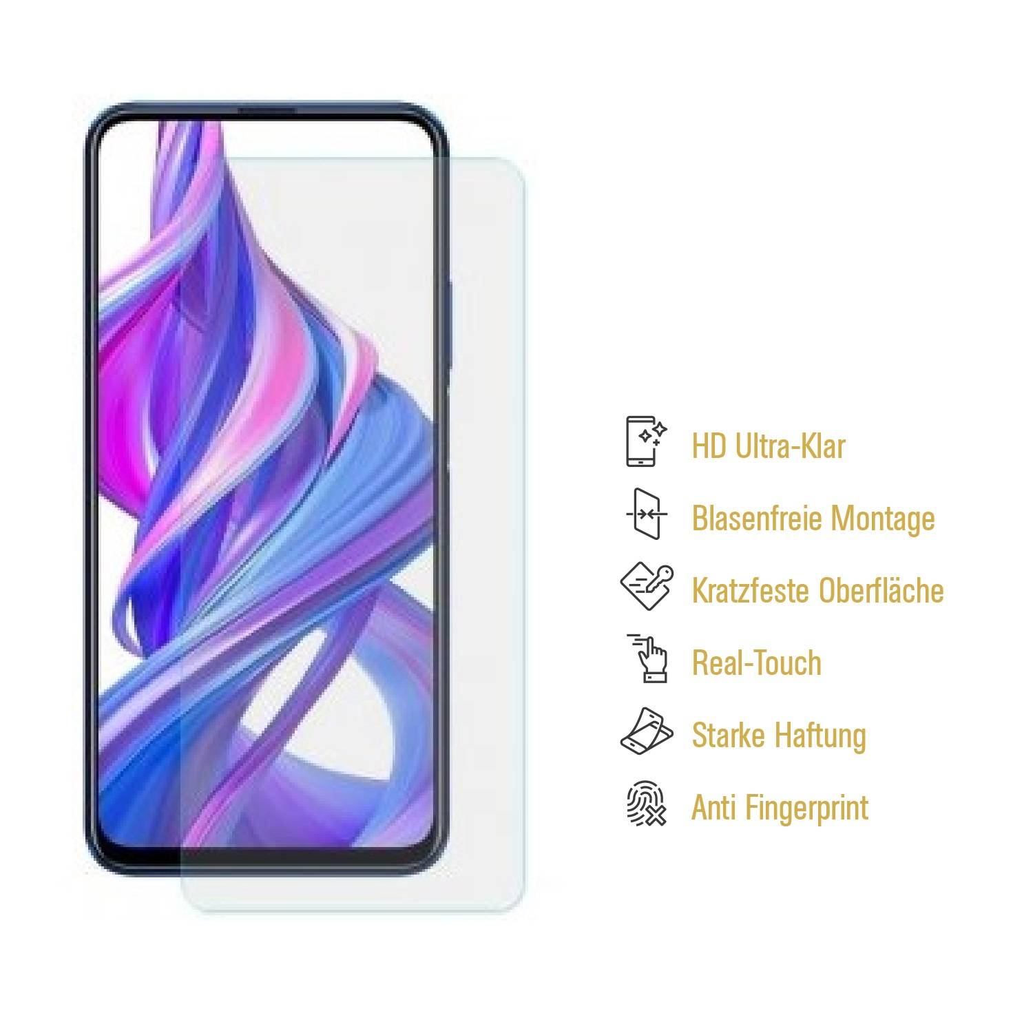 2x Panzerfolie für Huawei Honor 9X ANTI-SCHOCK Displayschutz Displayfolie KLAR