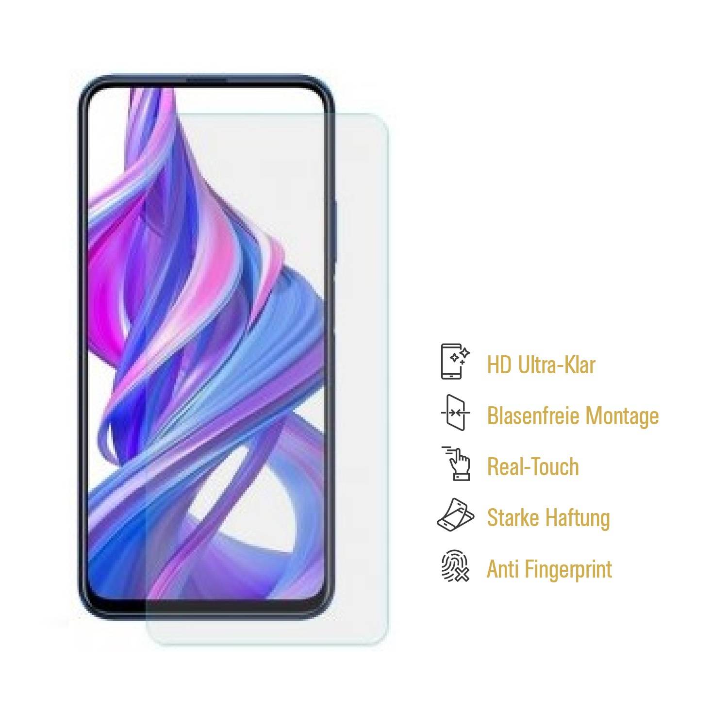 6x Displayschutzfolie für Huawei Honor 9X Displayfolie HD KLAR
