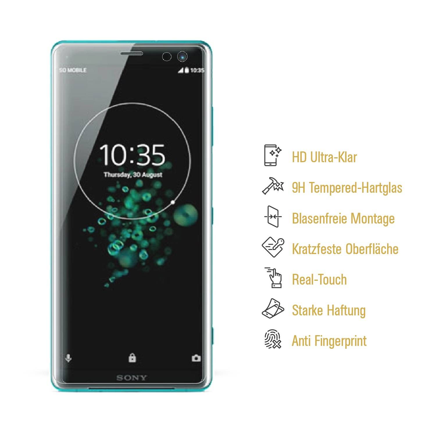 1x 9H Hartglas für Sony Xperia XZ3 Panzerfolie Displayschutz Schutzglas KLAR Panzerglas Schutzfolie Glasfolie Displayglas