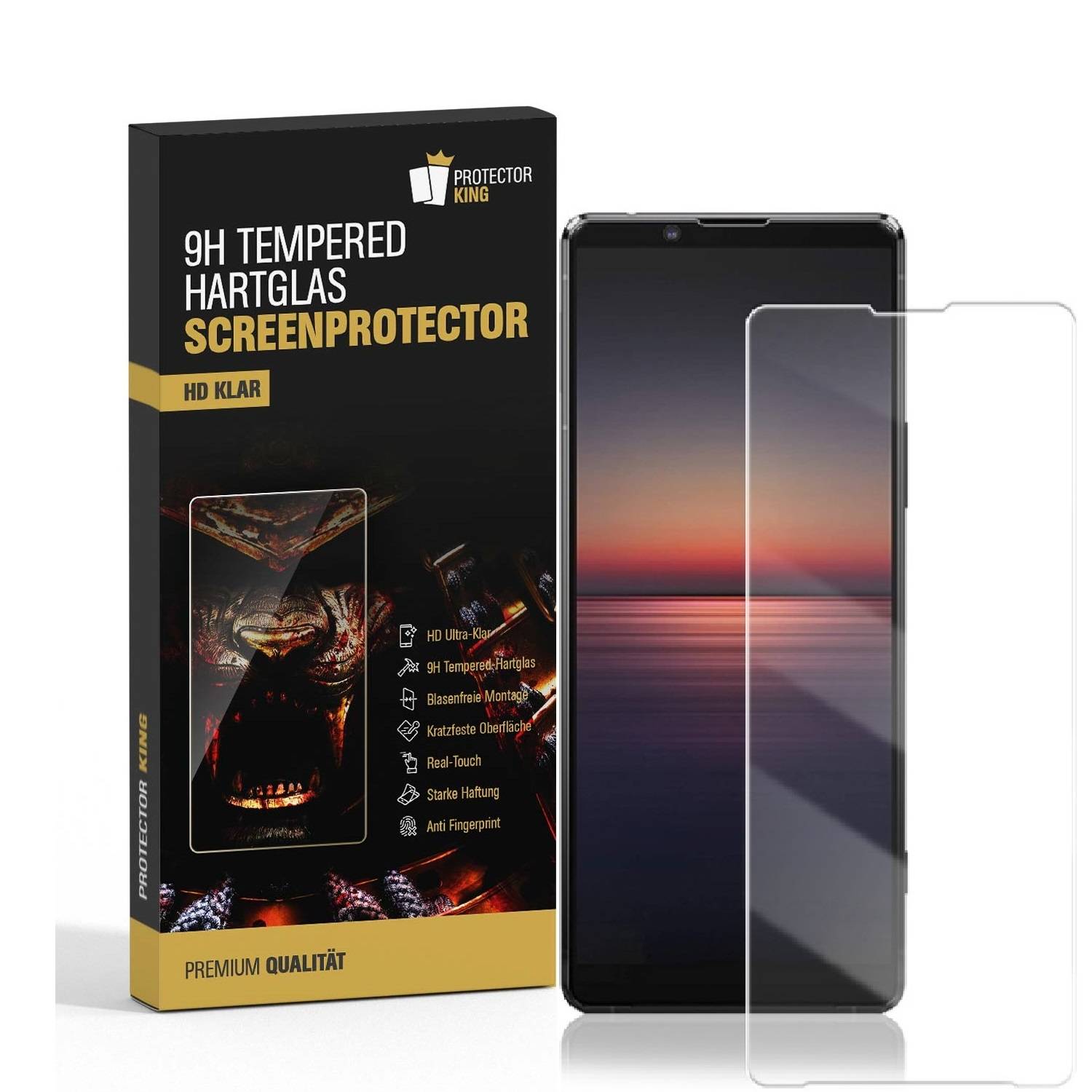 6x 9H Hartglas für Sony Xperia 1 IV Displayschutz Panzerfolie Schutzfolie Panzerglas Schutzglas Displayglas Tempered Glasfolie Sicherheitsglas