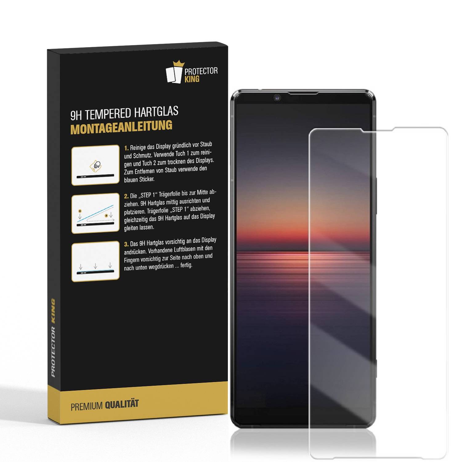 2x 9H Hartglas für Sony Xperia 1 IV Displayschutz Panzerfolie Schutzfolie Panzerglas Schutzglas Displayglas Tempered Glasfolie Sicherheitsglas
