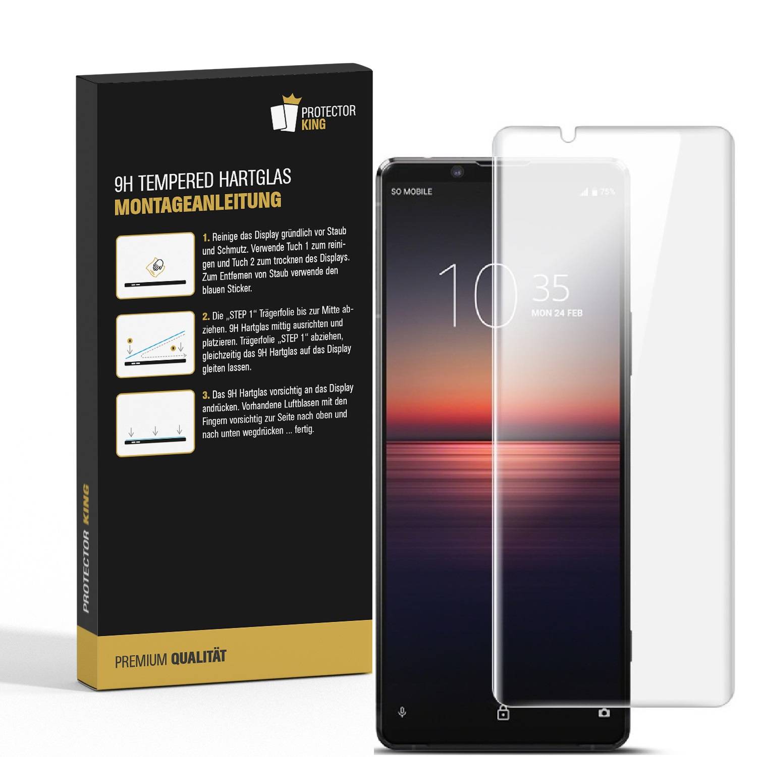 4x 9H Panzerglas für Sony Xperia 10 III Lite HD KLAR echtes Tempered Glass Displayschutz Schutzfolie Schutzglas Screen-Protector