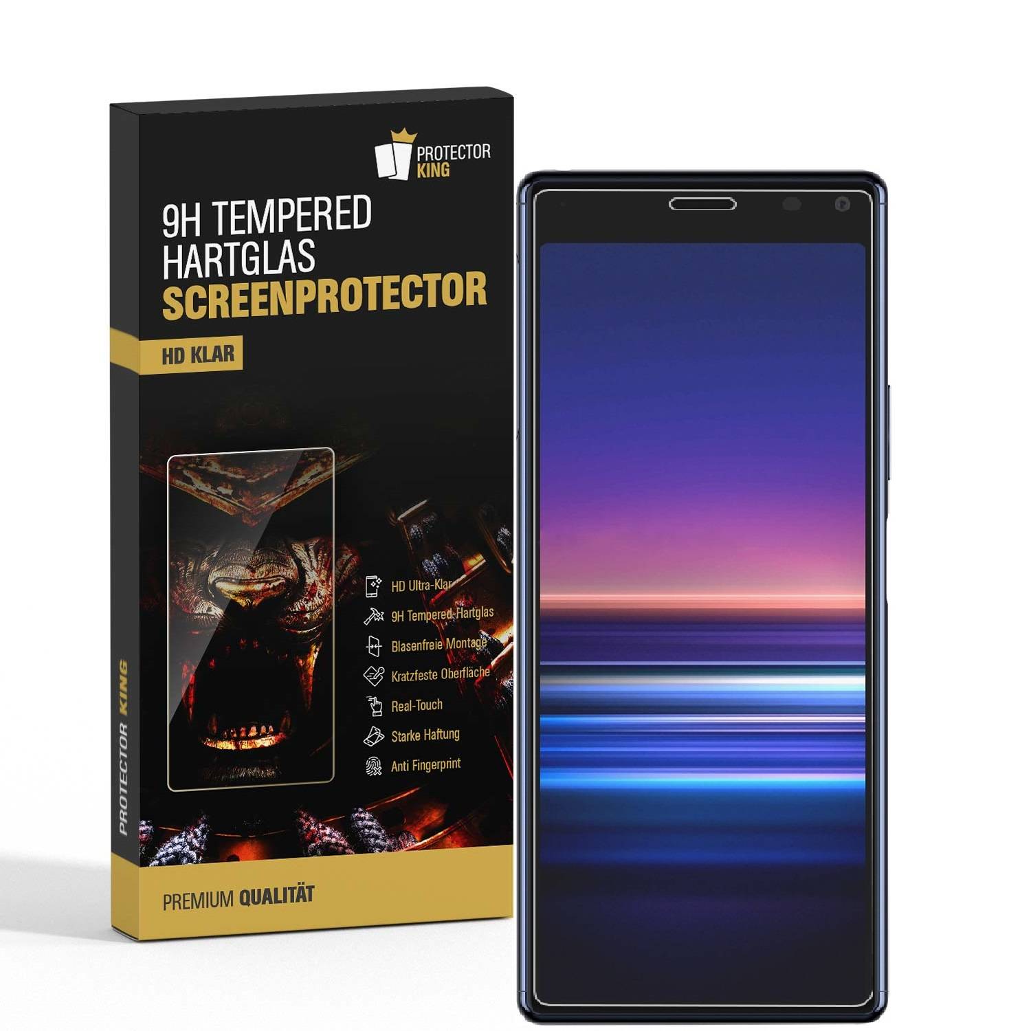 6x 9H Hartglas für Sony Xperia 8 Panzerfolie Displayschutz Schutzfolie HD KLAR Panzerglas Schutzglas Glasfolie Displayglas