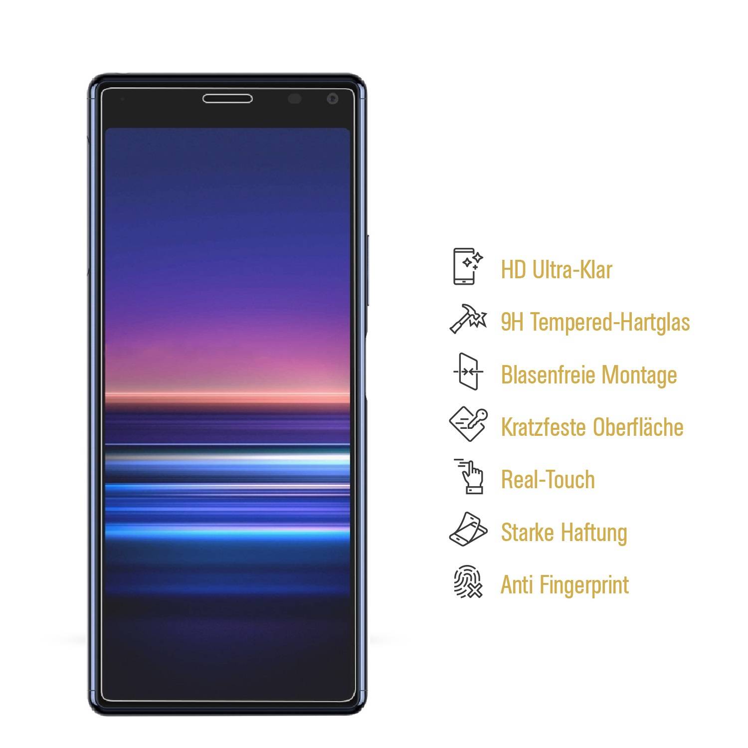 2x 9H Hartglas für Sony Xperia 20 Panzerfolie Displayschutz Schutzfolie HD KLAR Panzerglas Schutzglas Glasfolie Displayglas