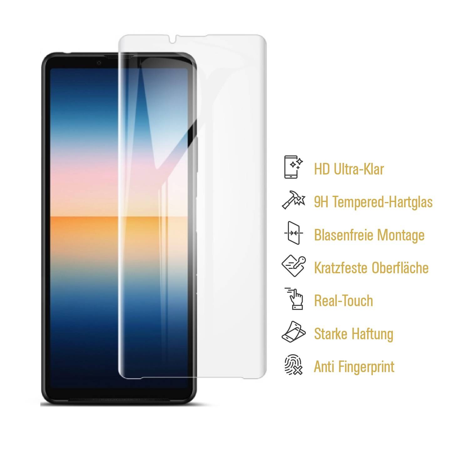 3x 9H Hartglas für Sony Xperia 10 III Panzerfolie Displayschutz Schutzfolie HD KLAR Panzerglas Schutzglas Glasfolie Displayglas