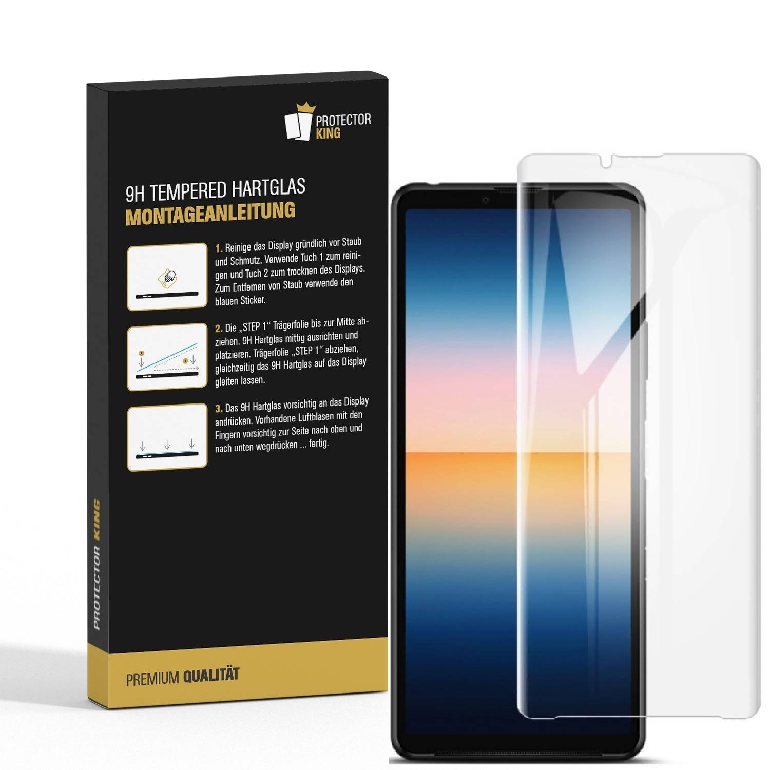 1x 9H Hartglas für Sony Xperia 10 III Panzerfolie Displayschutz Schutzfolie HD KLAR Panzerglas Schutzglas Glasfolie Displayglas