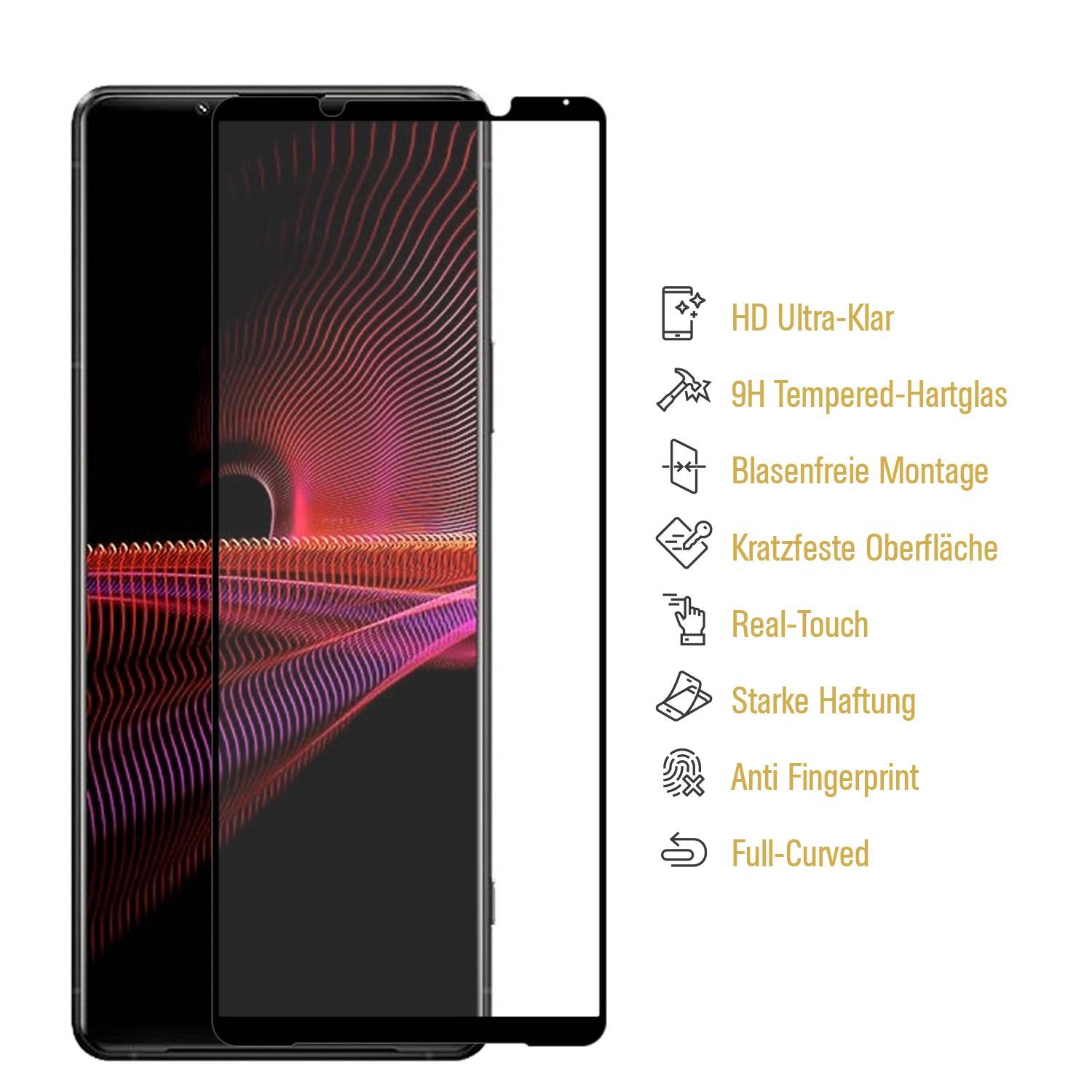 2x 9H Hartglas für Sony Xperia Pro-i FULL COVER Displayschutz Schutzglas Schutzfolie Panzerfolie Panzerglas Displayglas Tempered Glasfolie