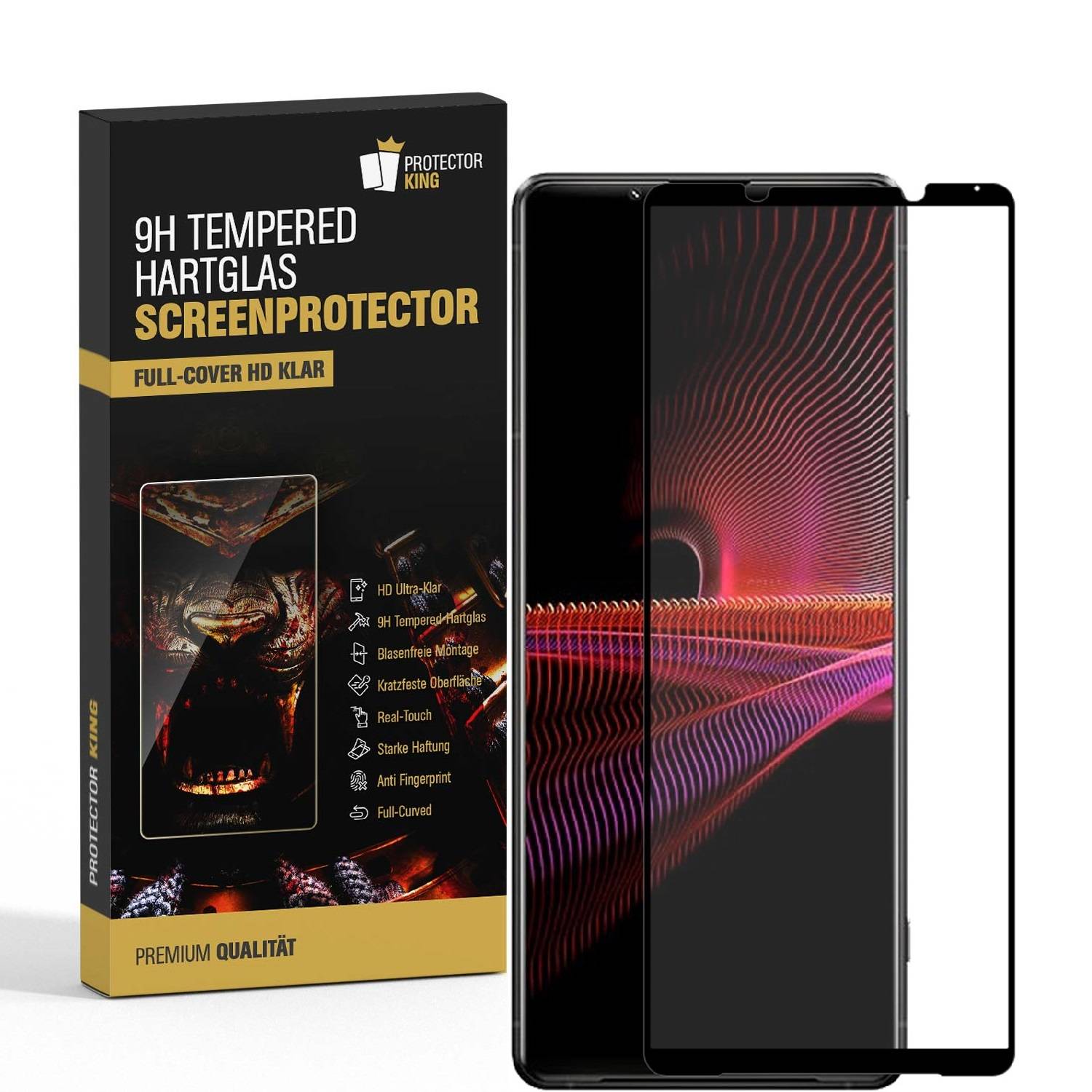 4x 9H Hartglas für Sony Xperia Pro-i FULL COVER Displayschutz Schutzglas Schutzfolie Panzerfolie Panzerglas Displayglas Tempered Glasfolie