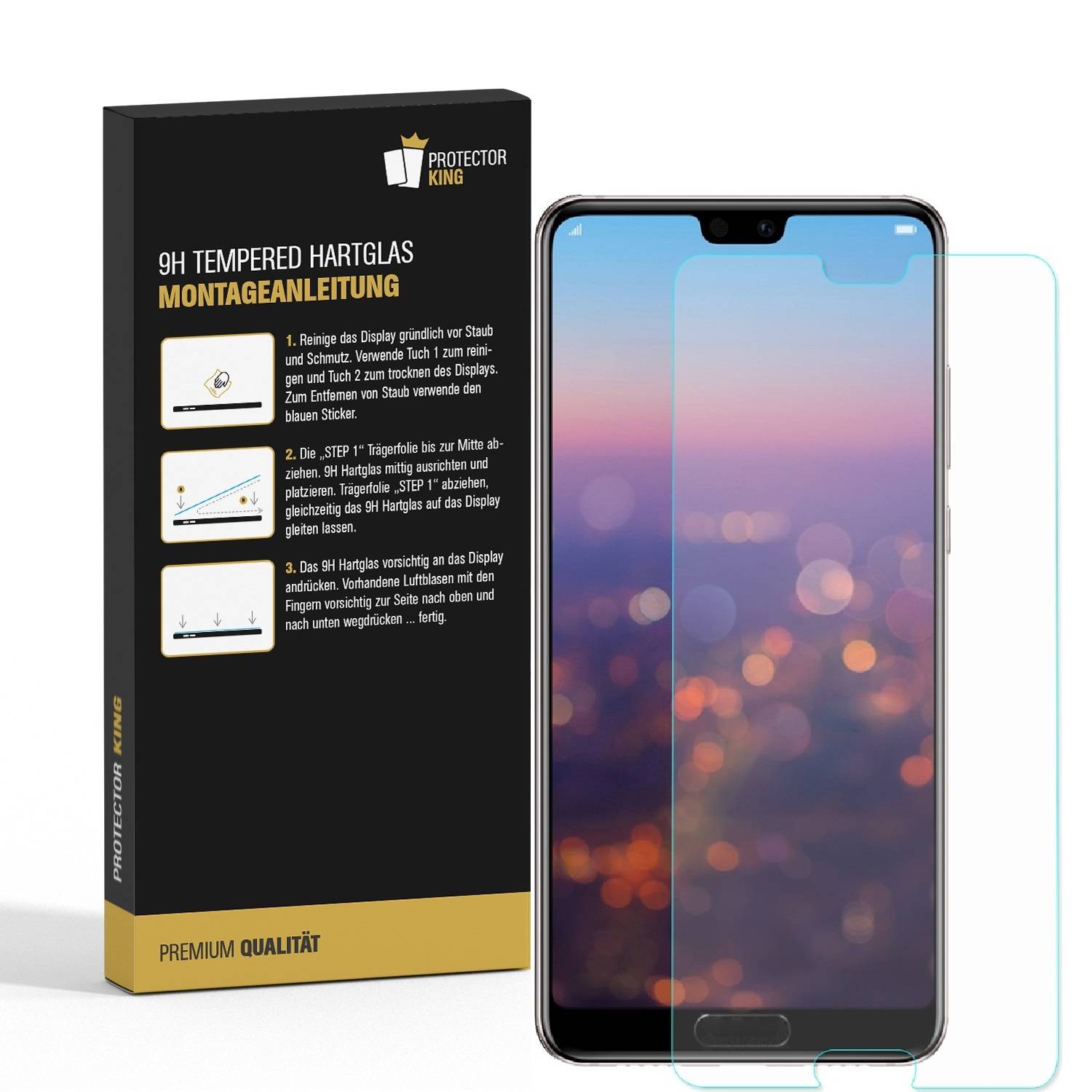 4x 3D A++ 9H Hartglas für Huawei Honor 10 Displayschutz Schutzglas Schutzfolie Panzerfolie Panzerglas Displayglas Tempered Glasfolie Sicherheitsglas