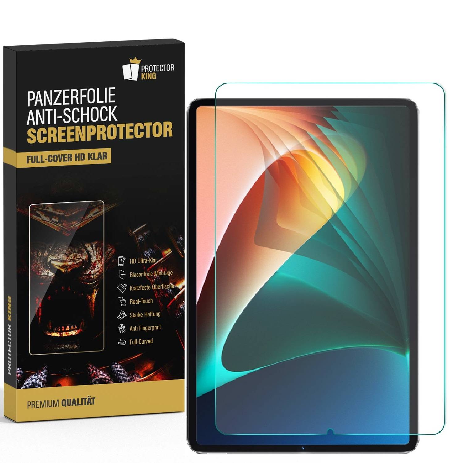 4x Panzerfolie für Xiaomi Mi Pad 5 Displayschutz Schutzfolie KLAR/ ANTI-SHOCK/ ANTI-KRATZ/ ANTI-BRUCH/ ANTI-SCHMUTZ PET KUNSTSTOFF
