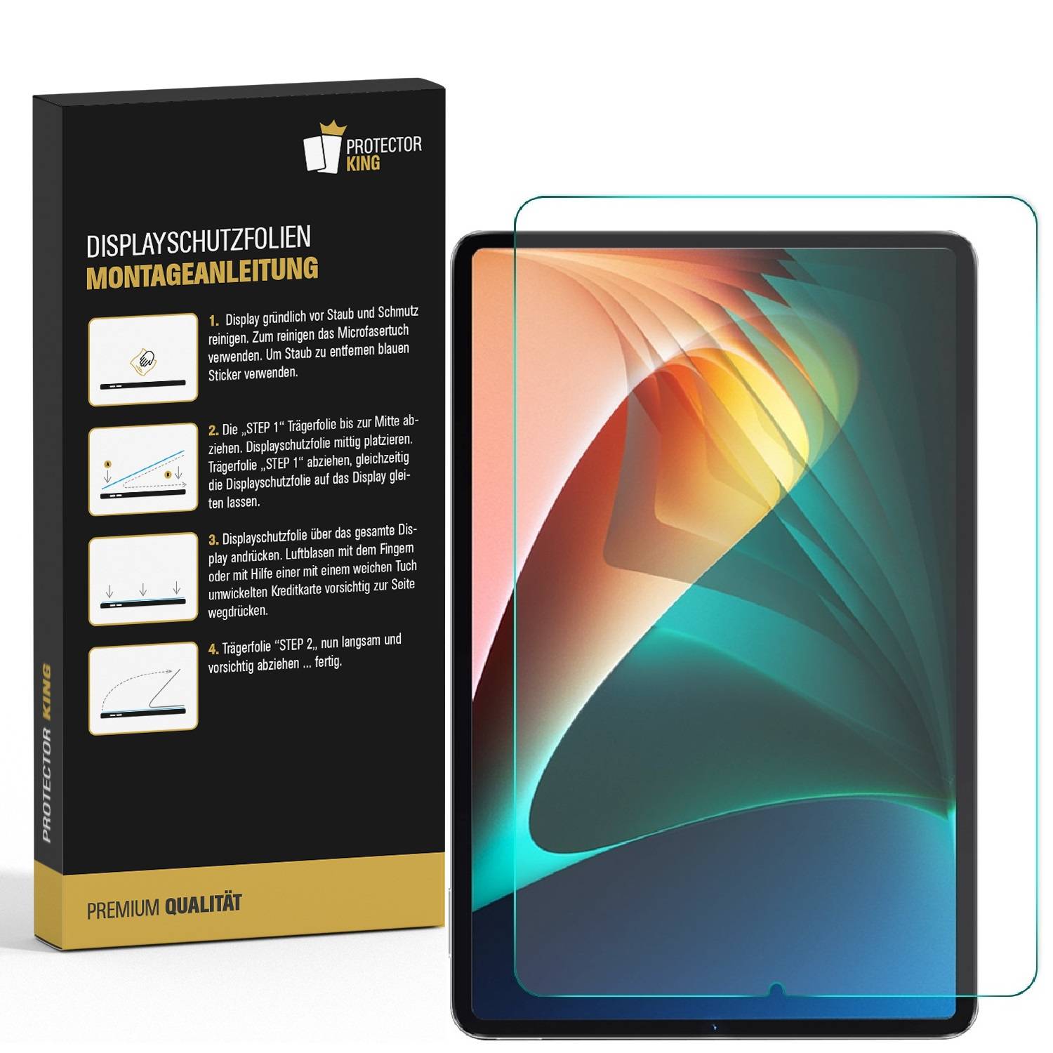 1x Panzerfolie für Xiaomi Mi Pad 5 Displayschutz Schutzfolie KLAR/ ANTI-SHOCK/ ANTI-KRATZ/ ANTI-BRUCH/ ANTI-SCHMUTZ PET KUNSTSTOFF