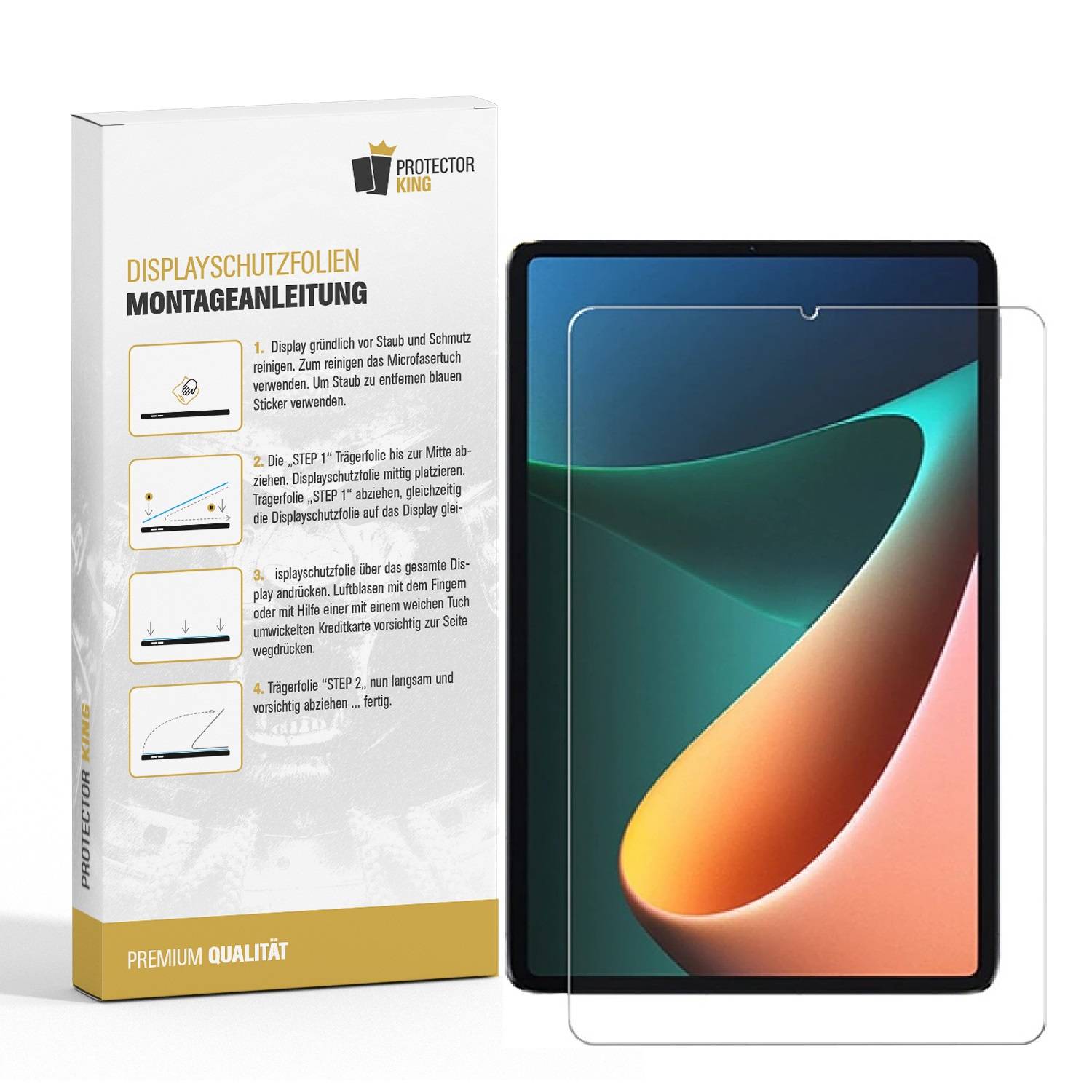 2x Paperfeel für Xiaomi Mi Pad 5 Pro Displayschutz Schreiben Malen Skizzieren ANTI-REFLEX MATT ENTSPIEGELT