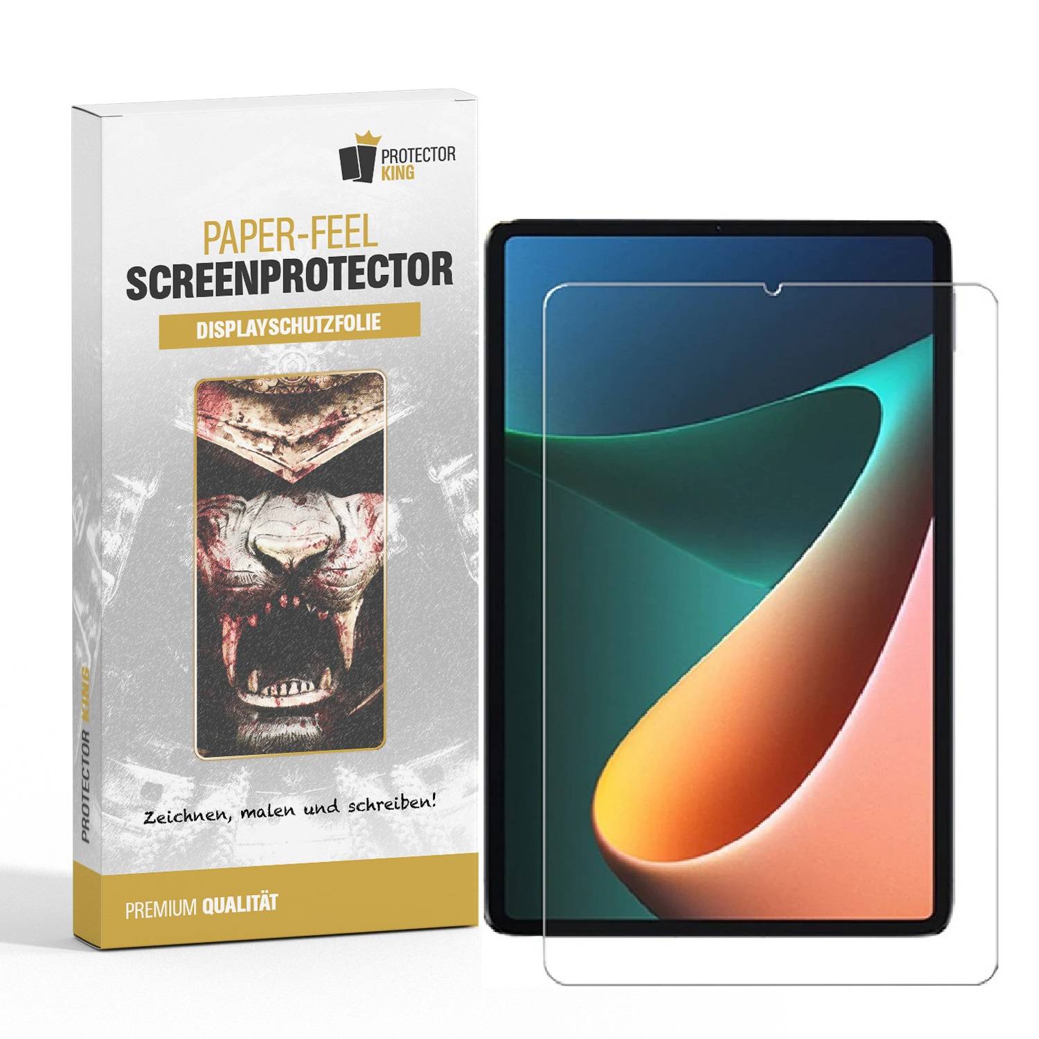 5x Paperfeel für Xiaomi Mi Pad 5 Displayschutz Schreiben Malen Skizzieren ANTI-REFLEX MATT ENTSPIEGELT