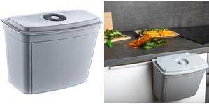 keeeper Küchenabfalleimer ''milan'', zum Einhängen, 4 Liter Farbe: nordic-grey, mit Deckel, Material: PP,