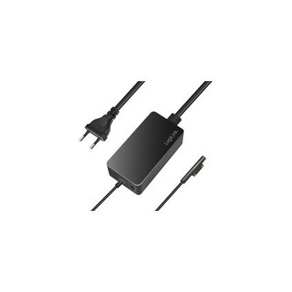 LogiLink Netzteil für Surface Notebooks, 65 Watt, schwarz