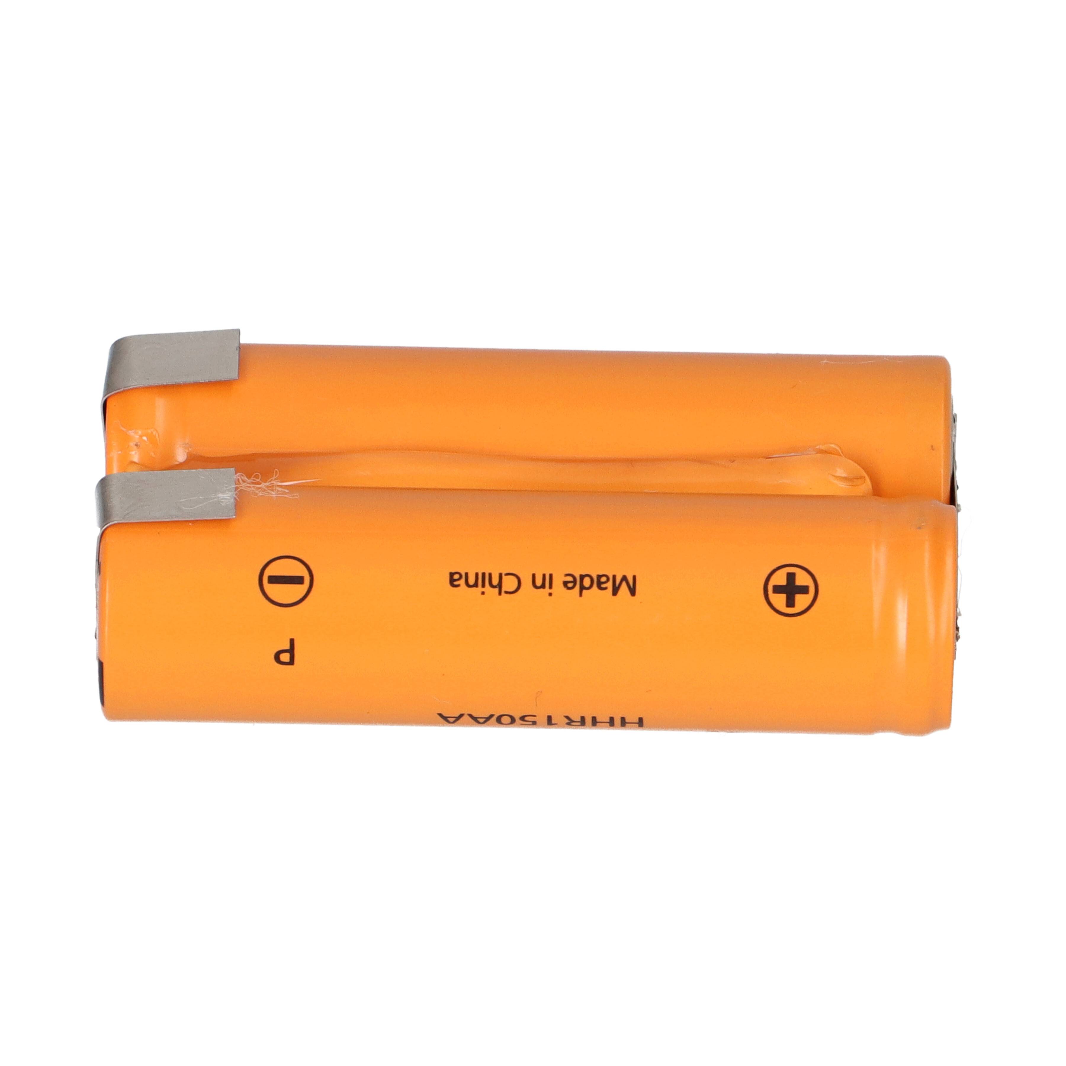 Akkupack 2,4V 1500mAh Panasonic Spezial Industrie Akku AA Mignon Reihe mit Lötfahne