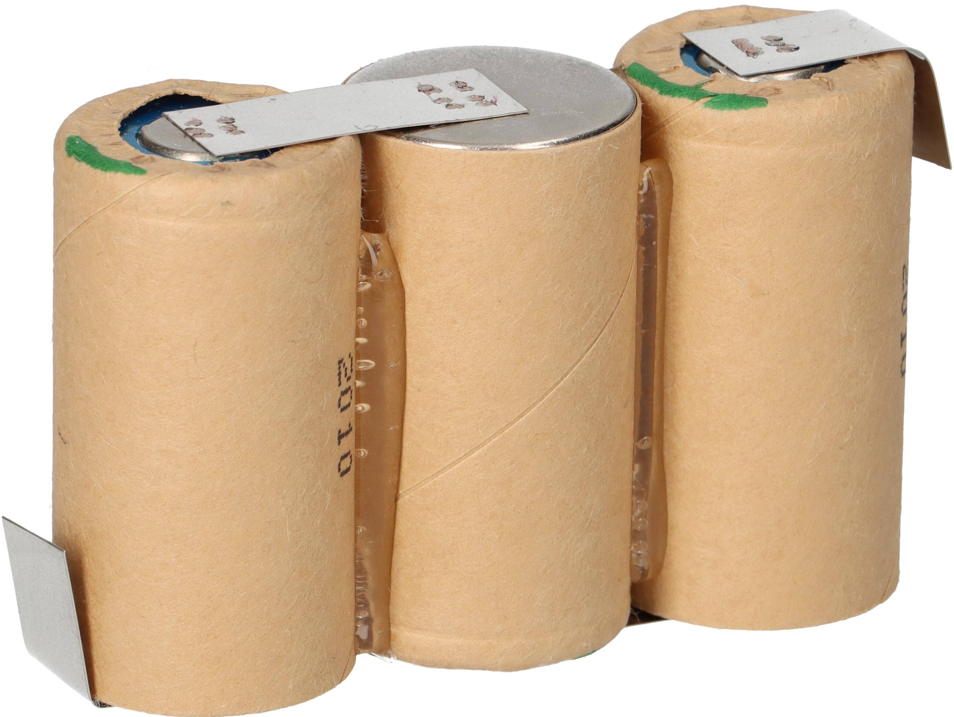 3er Reihe Akku Sub-C 3000mAh 3,6V NiMH mit Lötfahne im Pappmantel