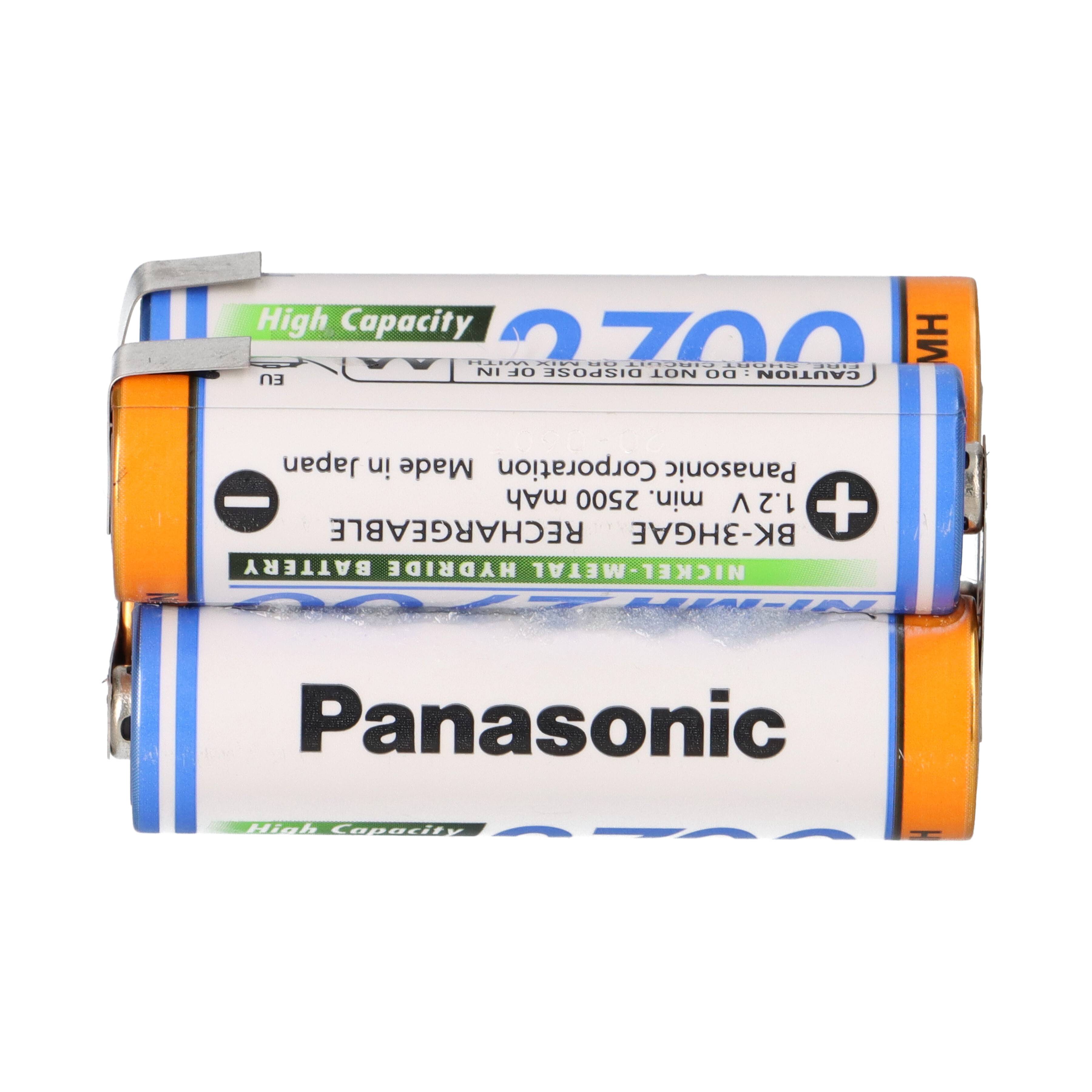 Panasonic Akkupack 4,8V 2700mAh F2x2 Zelle AA HR-3U LF