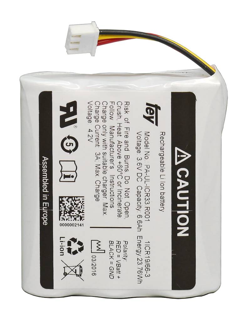 Lithium-Ionen Akkupack 3,6V 6,6Ah 23,76Wh 1S3P mit Kabel und Stecker