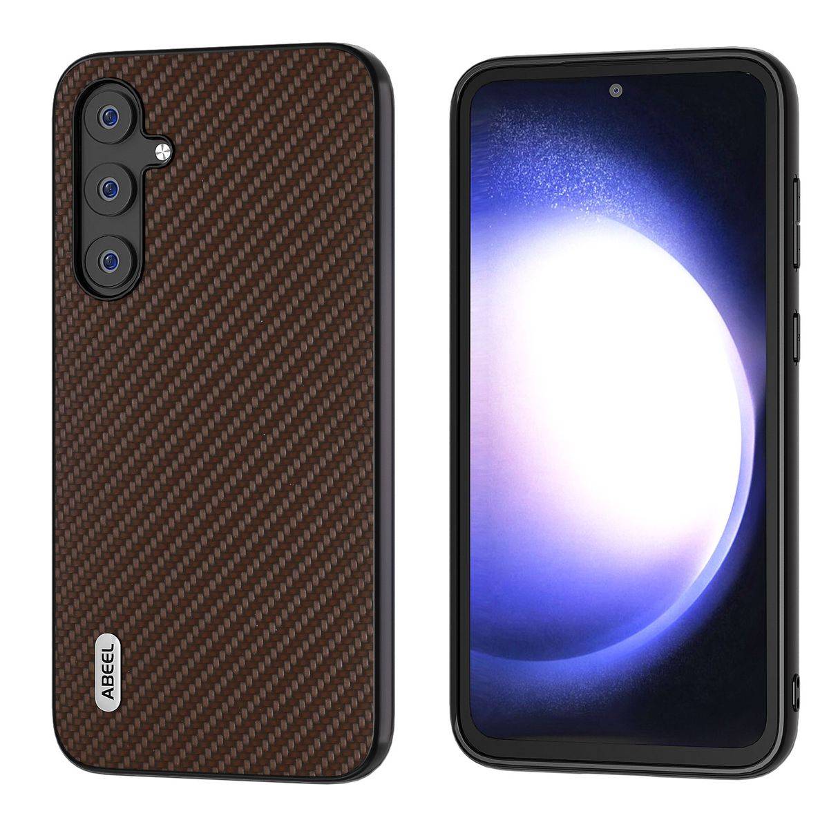Für Samsung Galaxy S23 FE ABEEL Carbon Textur Schutz Hülle Case Cover