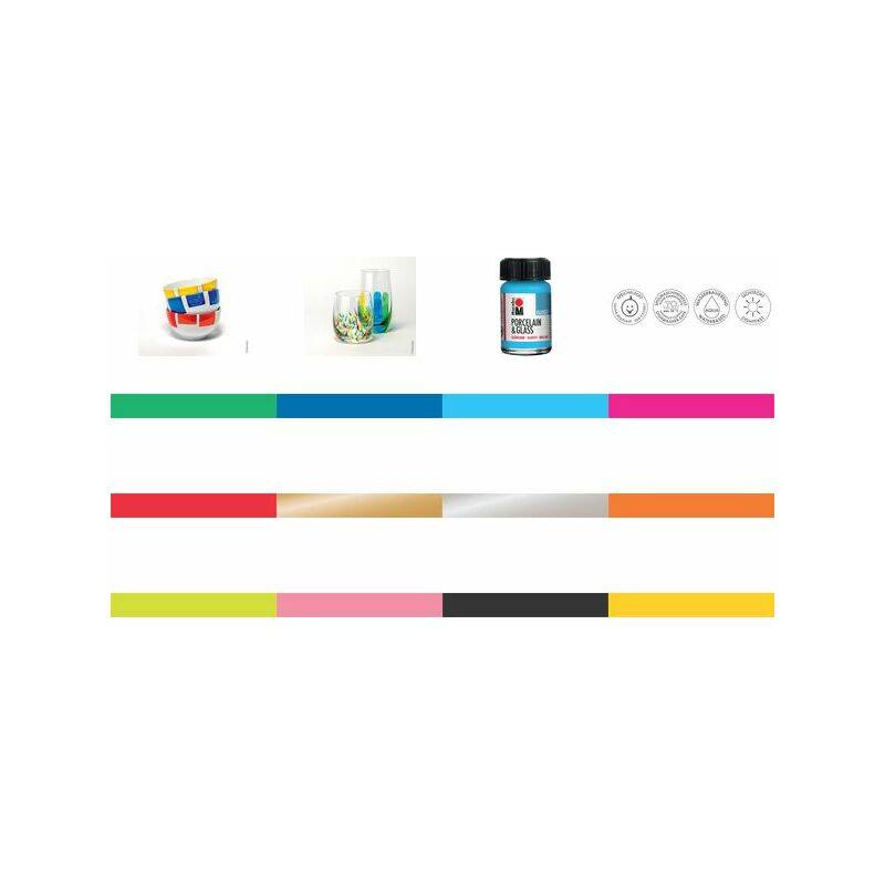 Marabu Farbe "Porcelain & Glass", glänzend, 15 ml, apfel