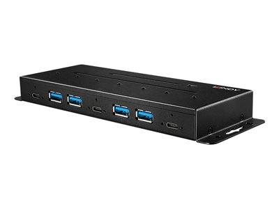 LINDY 7 Port USB 3.1 Gen 2 Metall Hub Eingabe / Ausgabe Dockingstations und Hubs