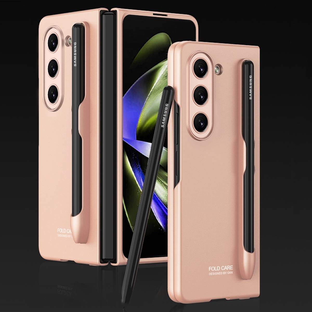 Für Samsung Galaxy Z Fold5 5G Schutzhülle mit Stift-Halter Handyhülle