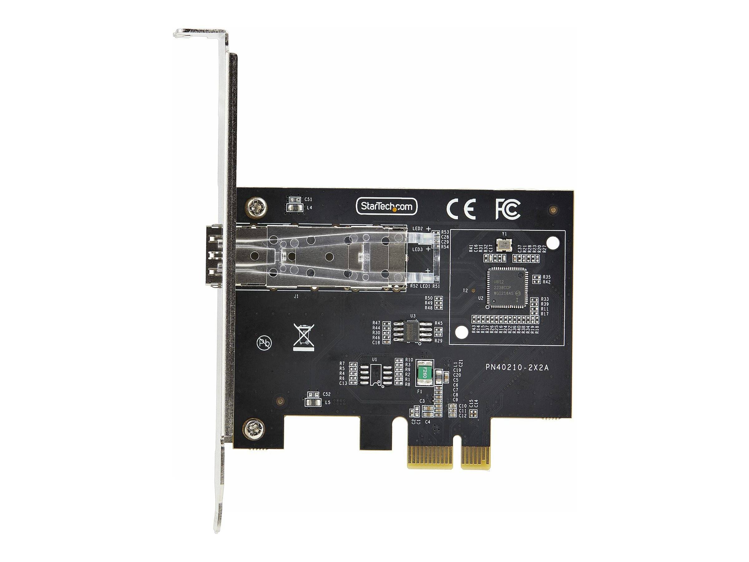 StarTech.com 1-Port GbE SFP Network Card, PCIe 2.1 x1, Intel I210-IS, 1GbE Controller, 1000BASE Copper/Fiber Optic, Sing