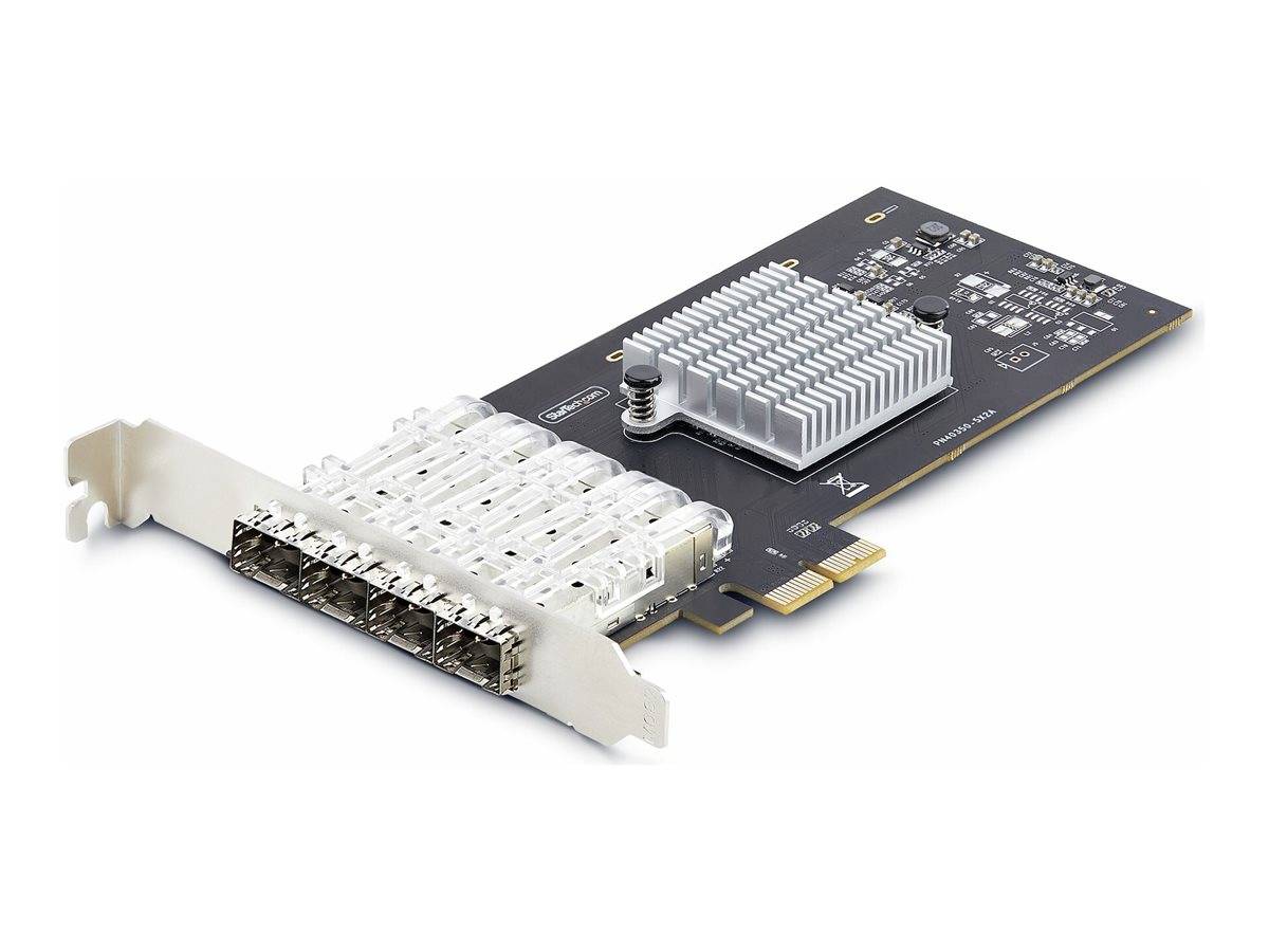 StarTech.com 4-Port GbE SFP Network Card, PCIe 2.0 x2, Intel I350-AM4 4x 1GbE Controller, 1000BASE Copper/Fiber Optic, Q