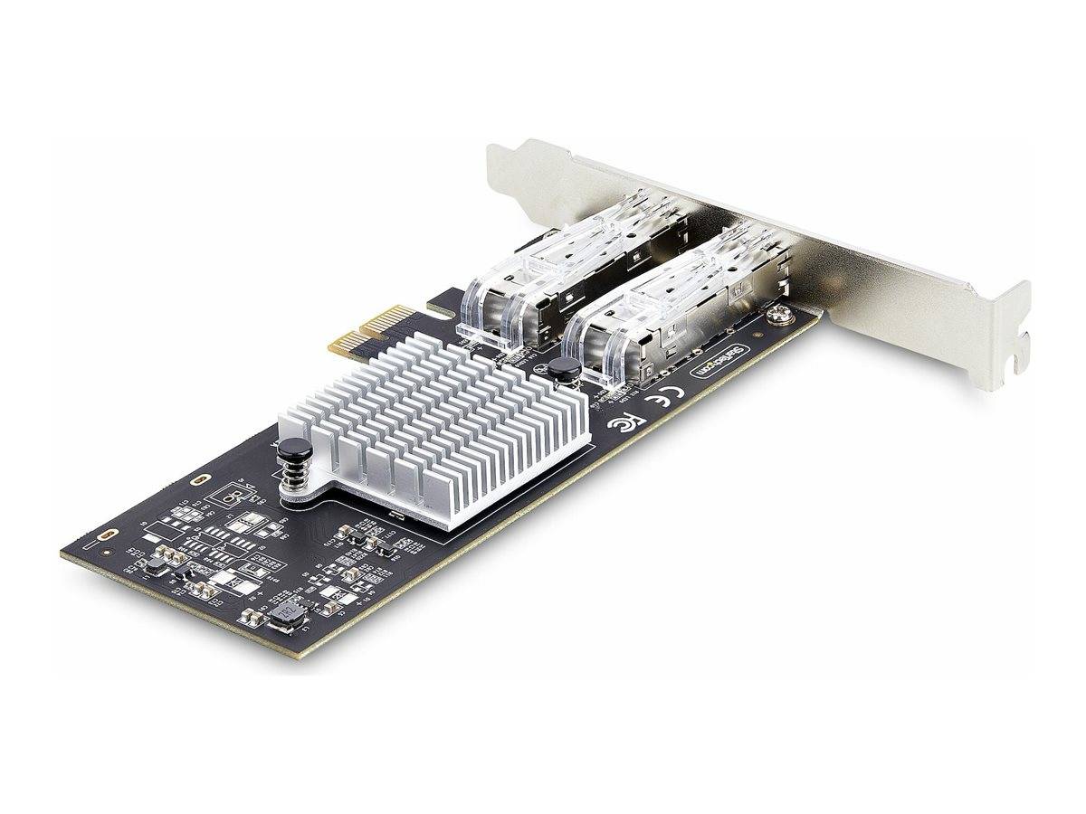 StarTech.com 2-Port GbE SFP Network Card, PCIe 2.0 x1, Intel I350-AM2 2x 1GbE Controller, 1000BASE Copper/Fiber Optic, D